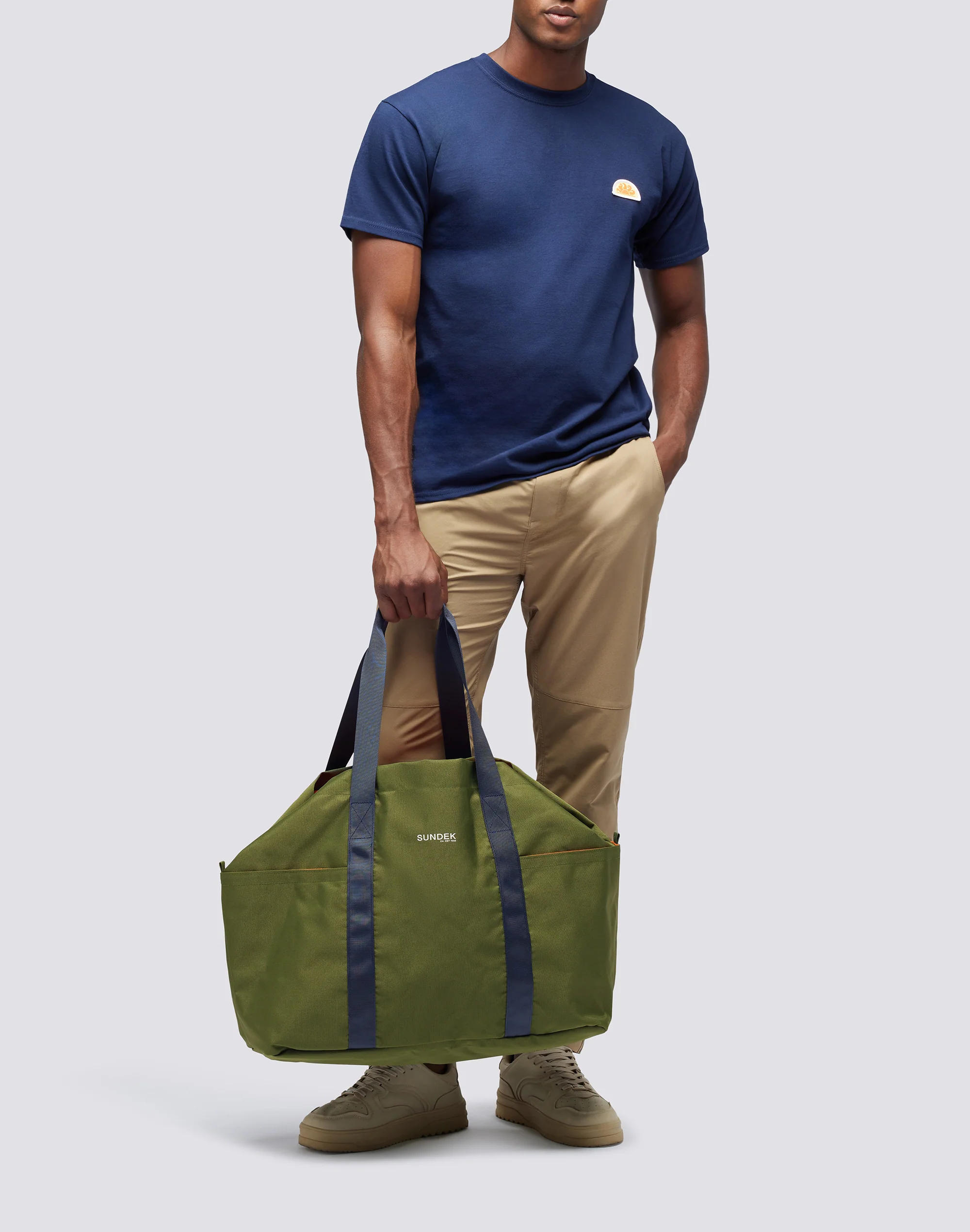 MILITARY TOTE BAG CON DETTAGLI A CONTRASTO - Image 4