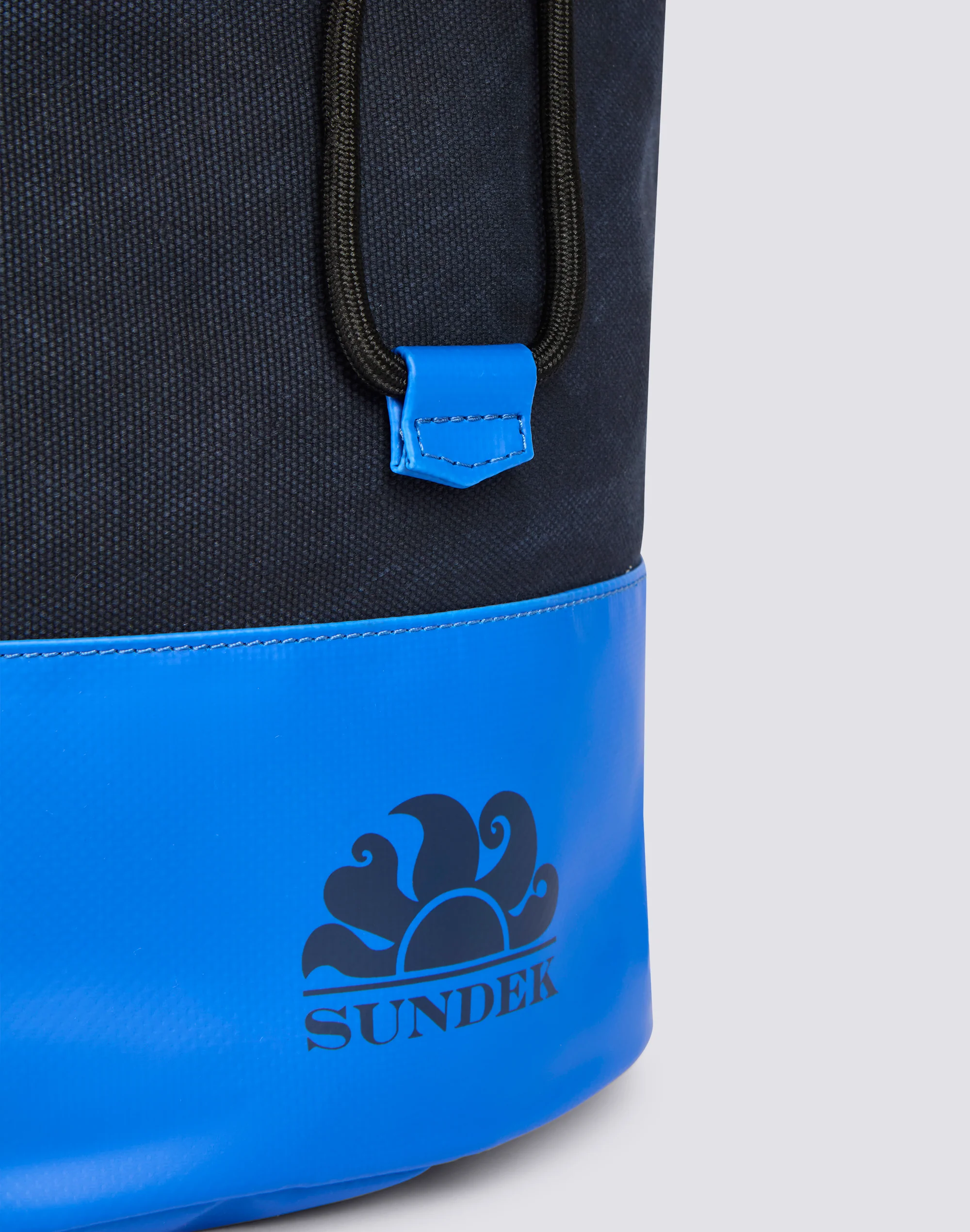 BORSA A SPALLA IN COTONE CON COLORI A CONTRASTO - Image 3