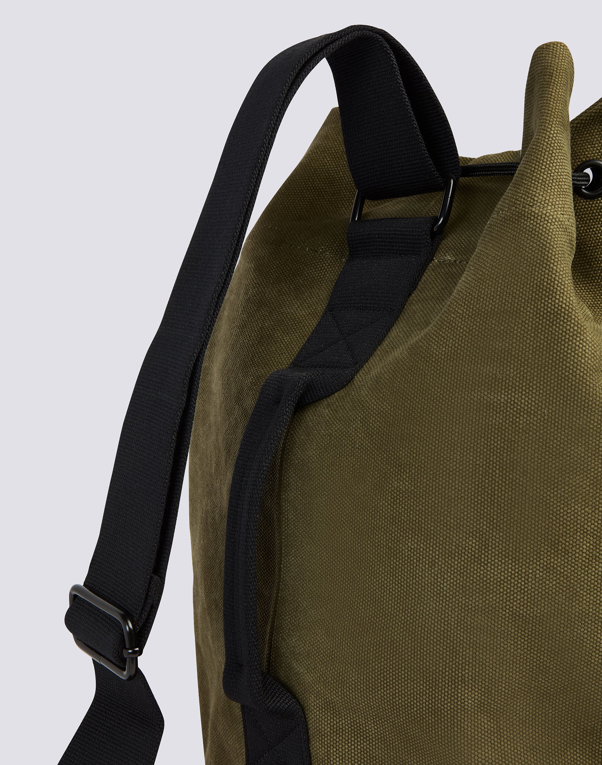 BORSA A SPALLA IN COTONE CON COLORI A CONTRASTO - Image 3