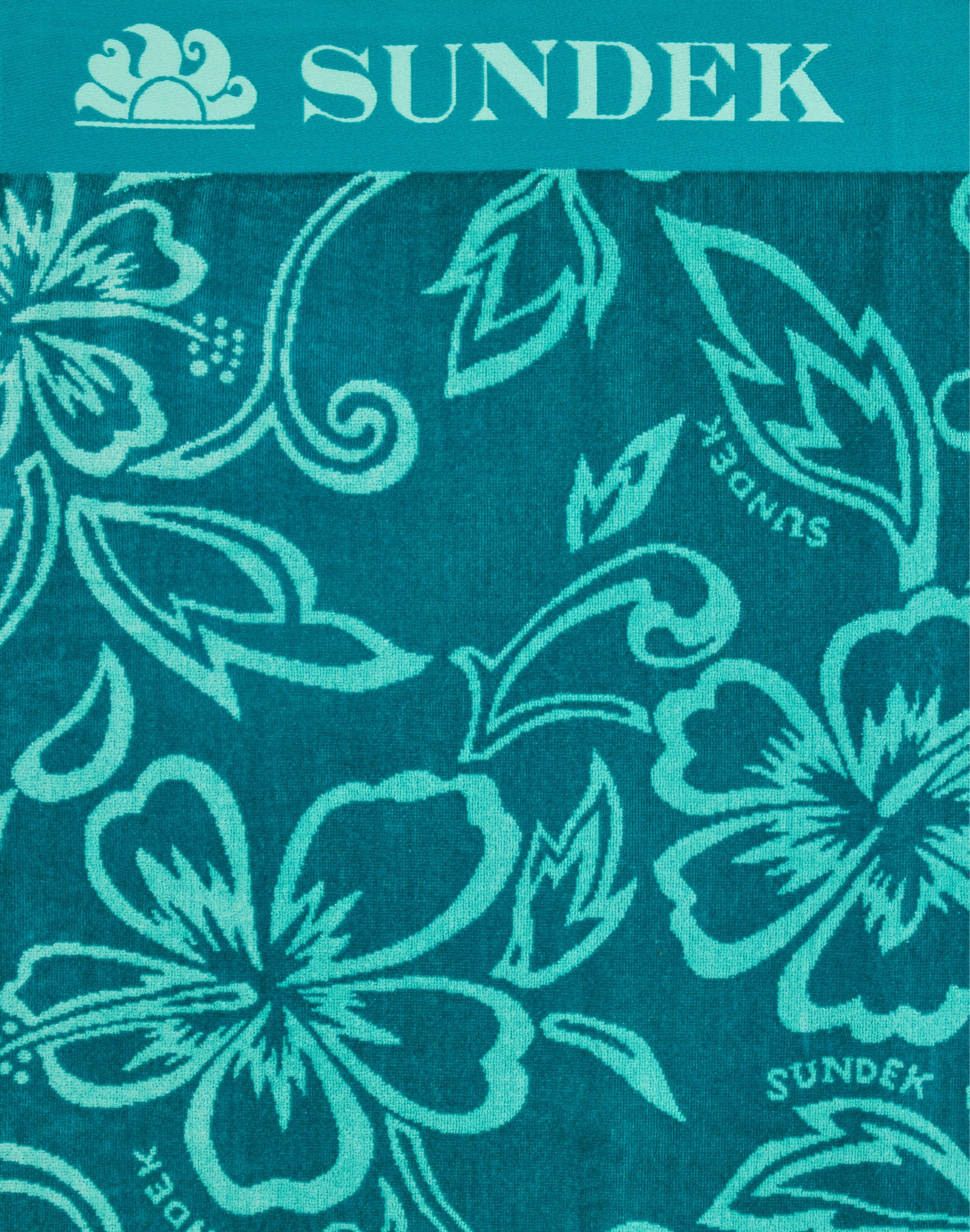 TELO IN SPUGNA JACQUARD CON FANTASIA HIBISCUS SK23 - Image 2