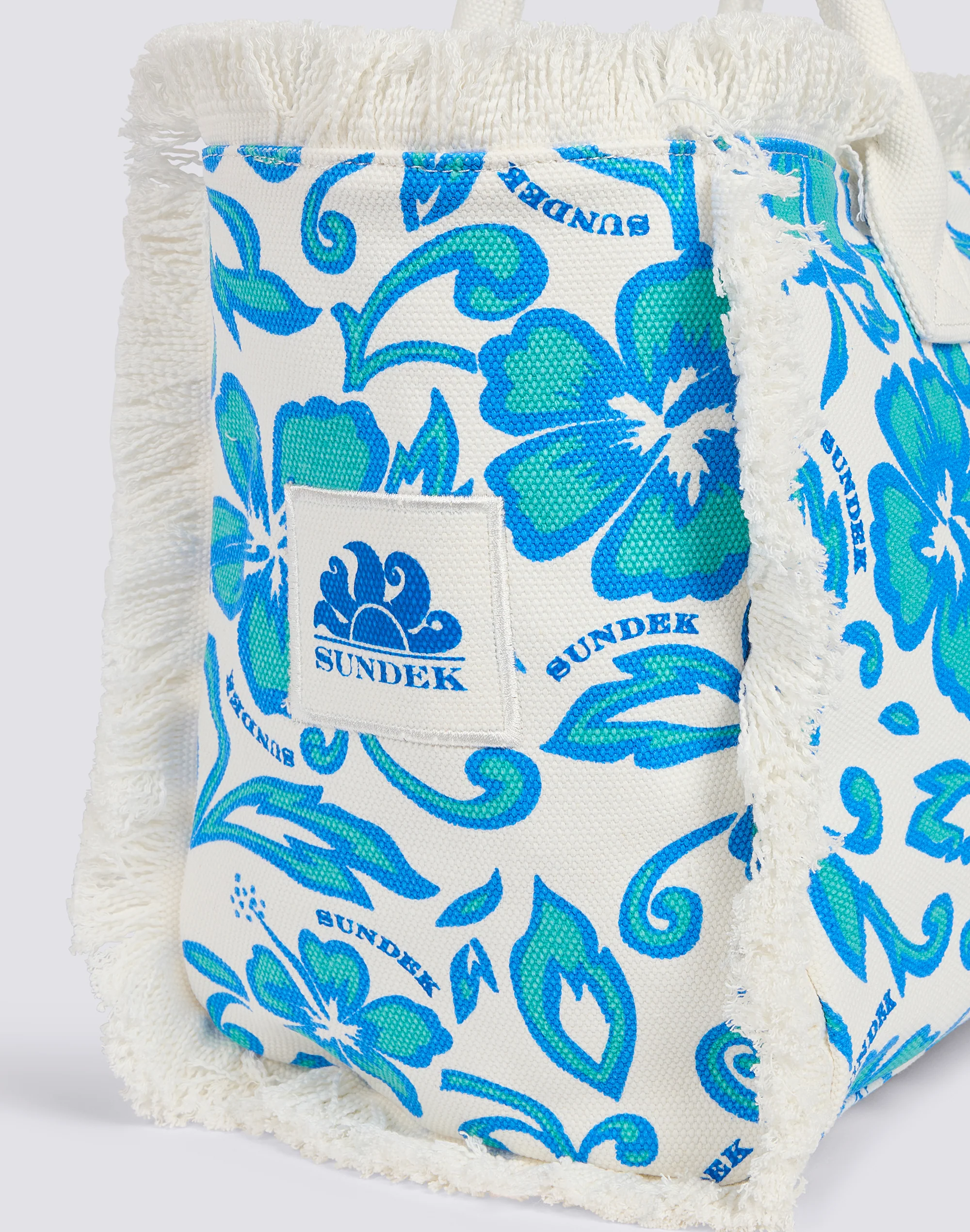 REGULAR TOTE BAG EFFETTO STONE WASHED CON STAMPA SK23 - Image 3