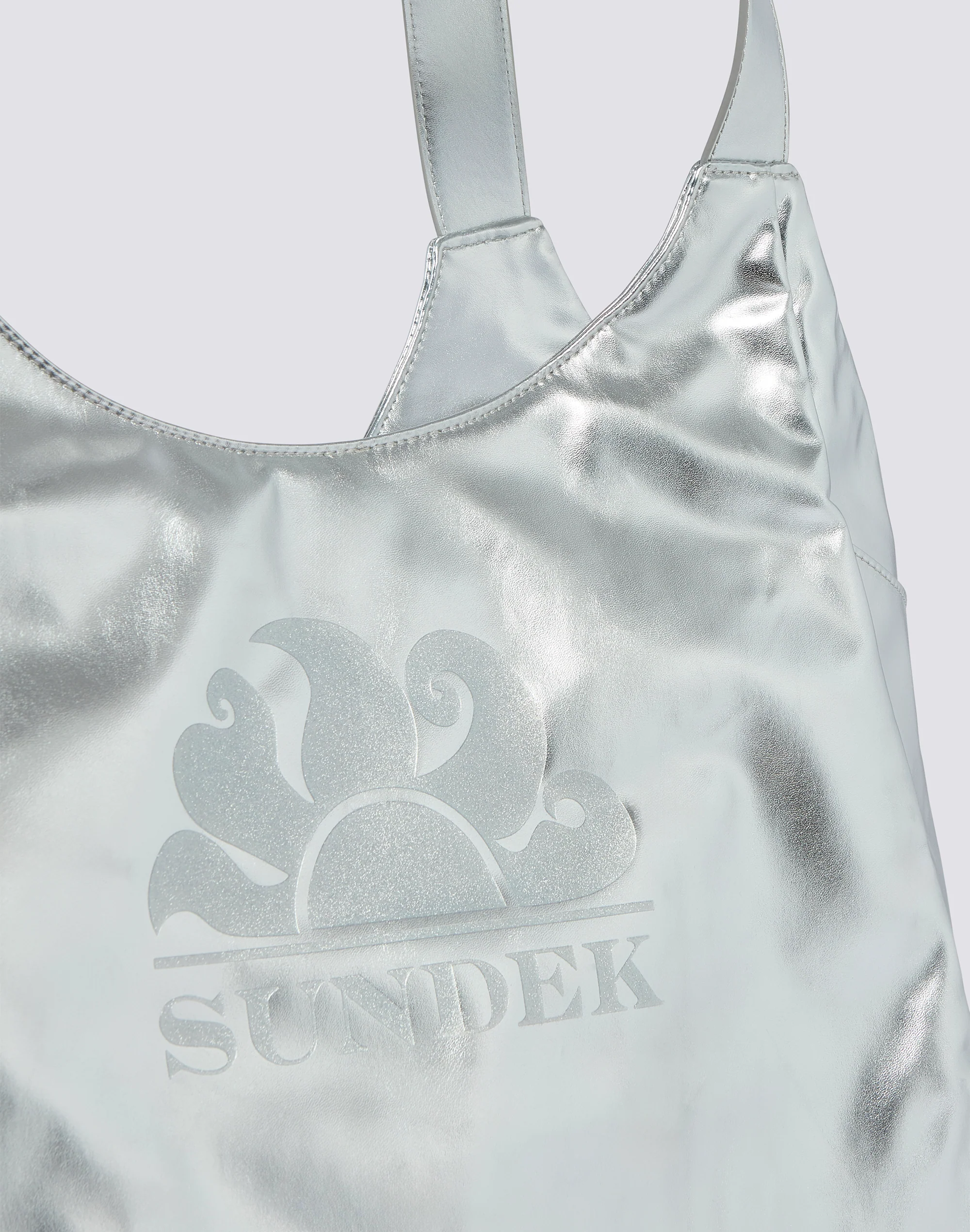BORSA SHOPPER LAMINATA CON LOGO - Image 3