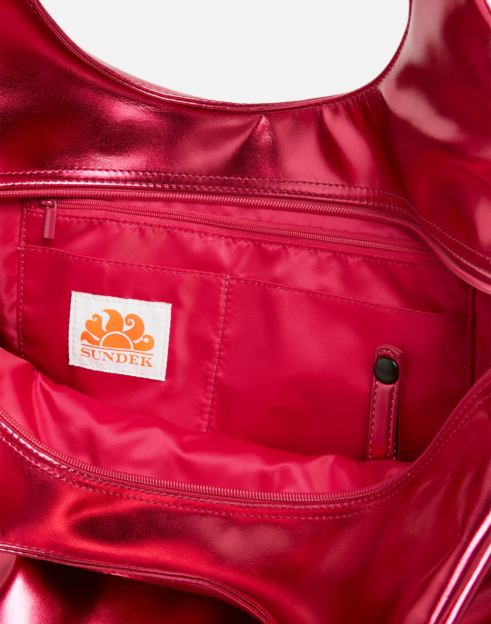 BORSA SHOPPER LAMINATA CON LOGO - Image 4