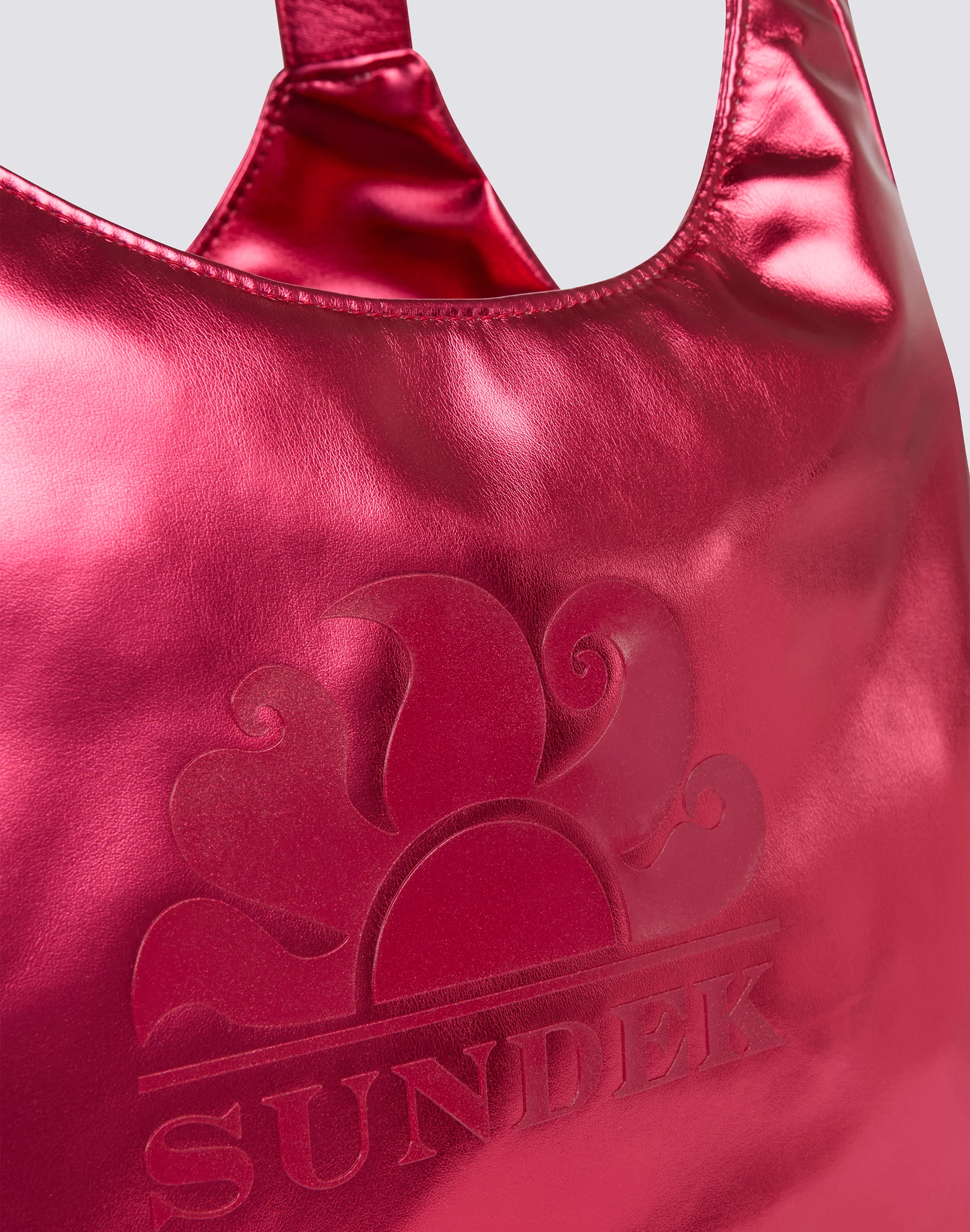 BORSA SHOPPER LAMINATA CON LOGO - Image 3