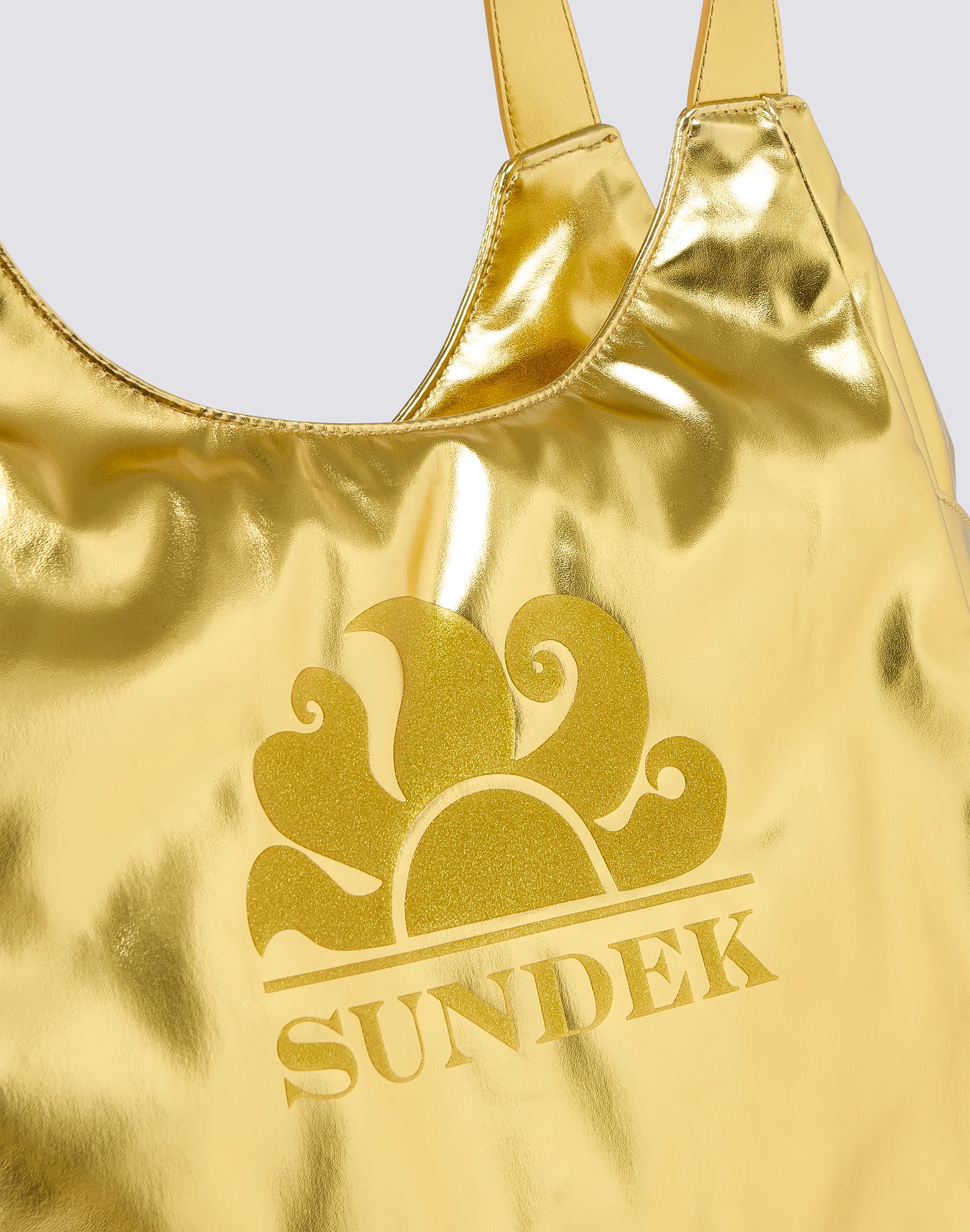 BORSA SHOPPER LAMINATA CON LOGO - Image 3