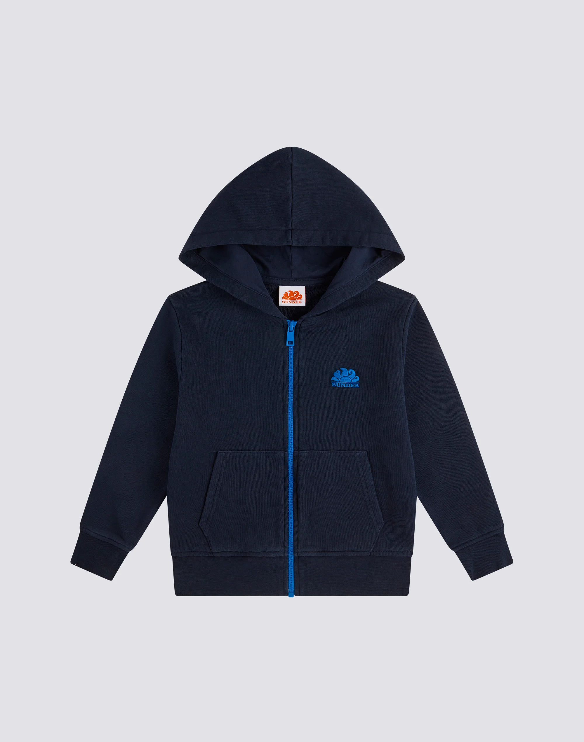 FELPA CON TASCA A MARSUPIO E FULL ZIP CENTRALE