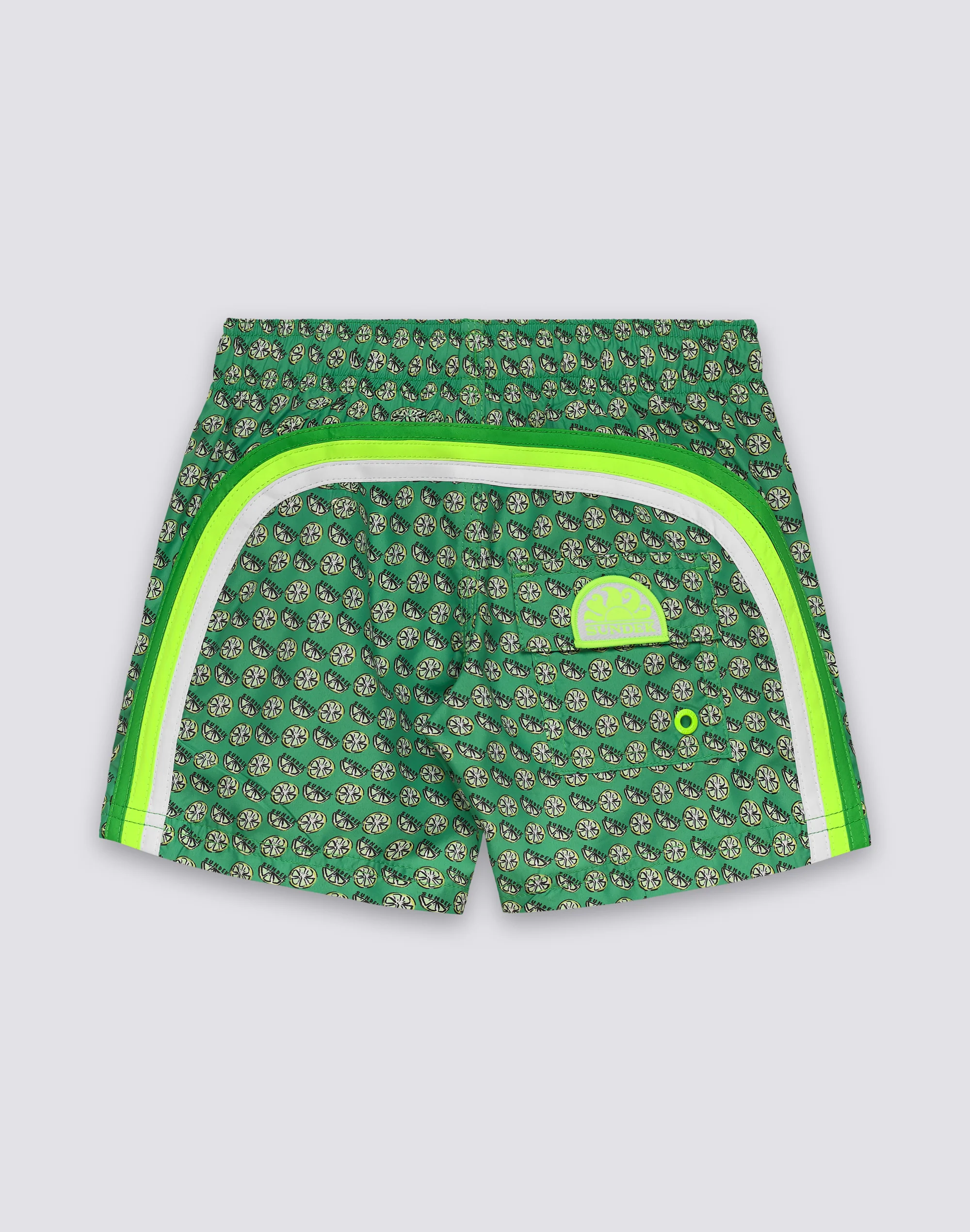 COSTUME DA BAGNO BAMBINO CORTO VITA ELASTICATA REPREVE® CON STAMPA FRUIT FIESTA