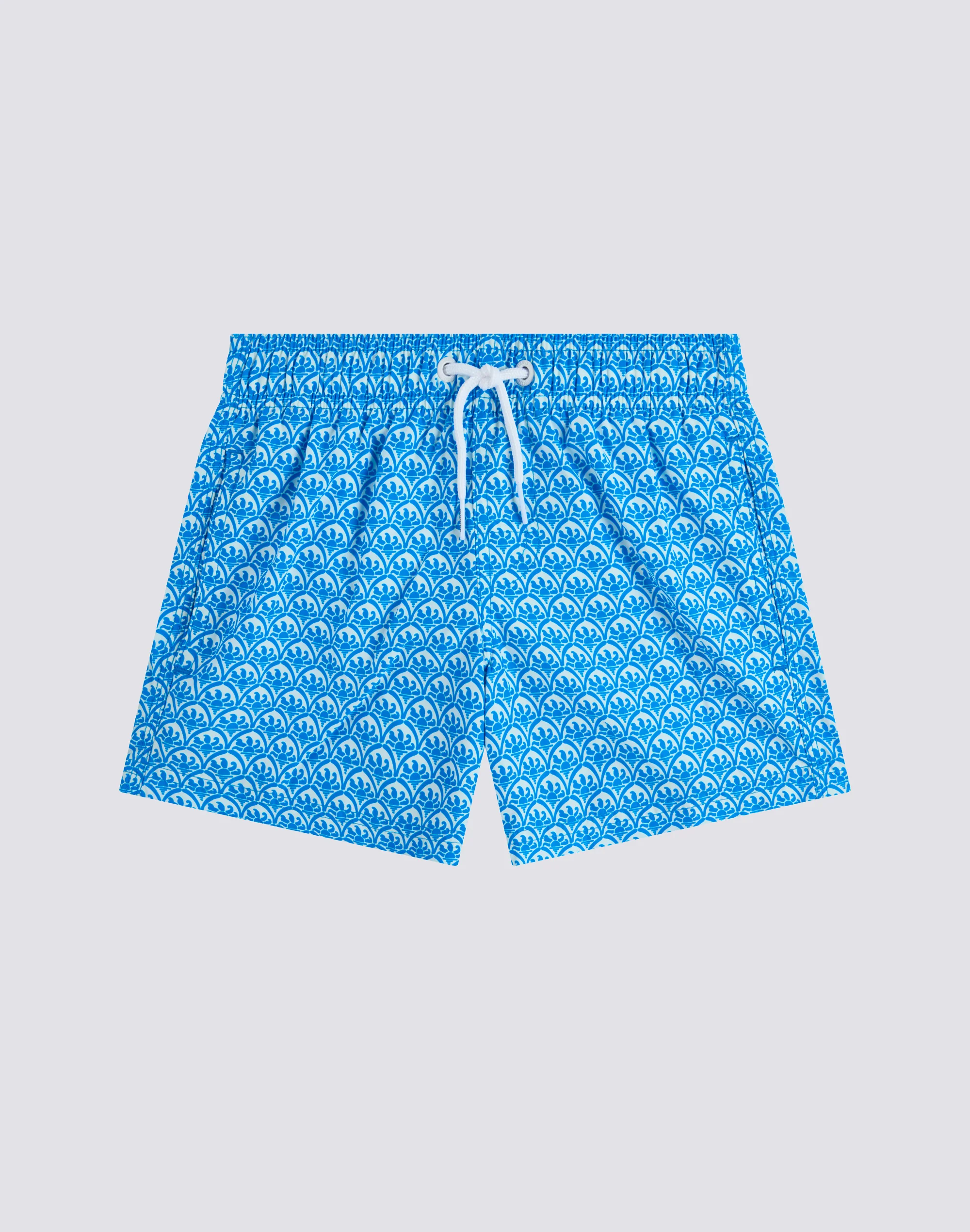 COSTUME DA BAGNO BAMBINO CORTO VITA ELASTICATA REPREVE® CON STAMPA MAIOLICA SUNSET - Image 2