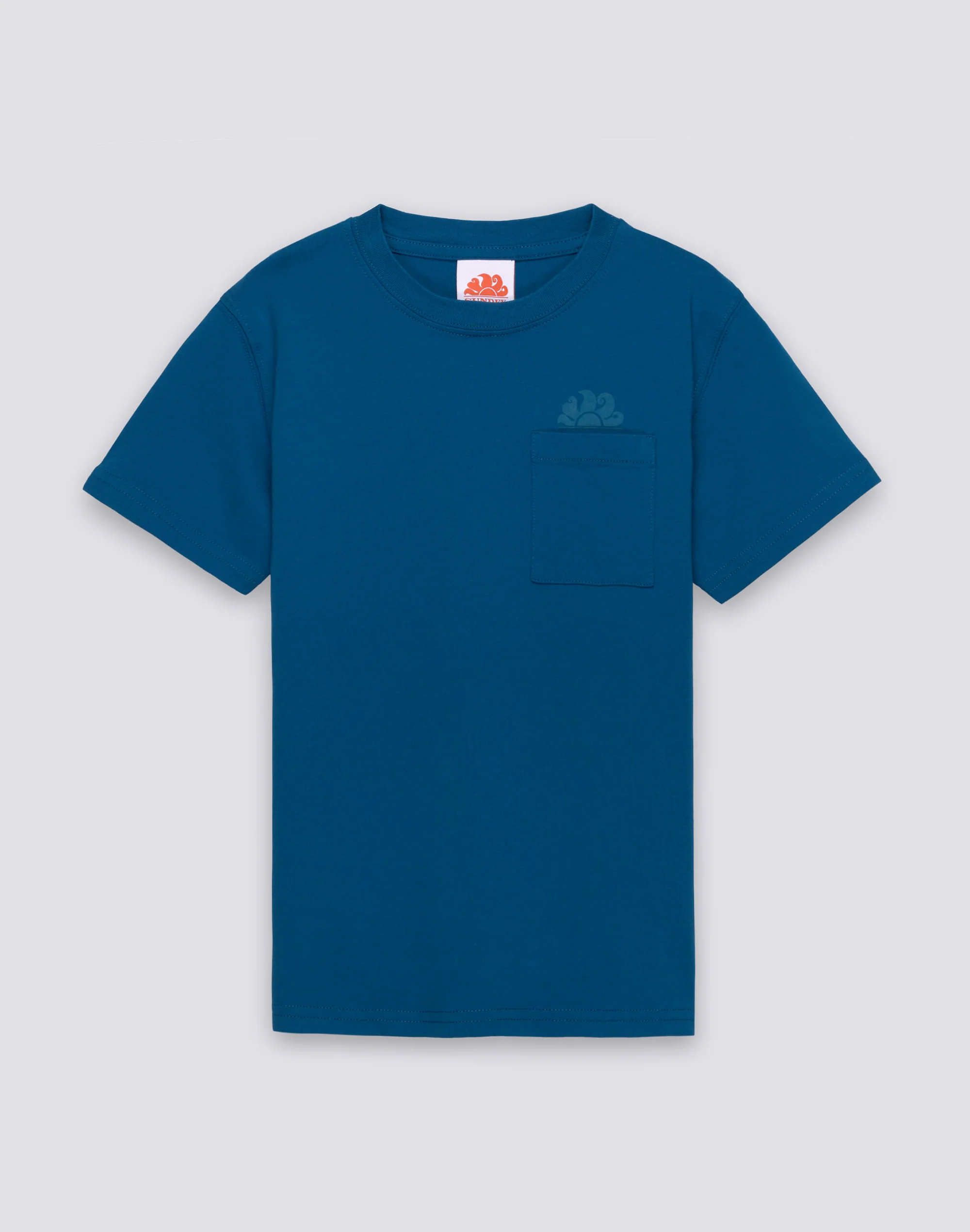 T-SHIRT BAMBINO A MANICA CORTA CON TASCA E LOGO SUL FRONTE