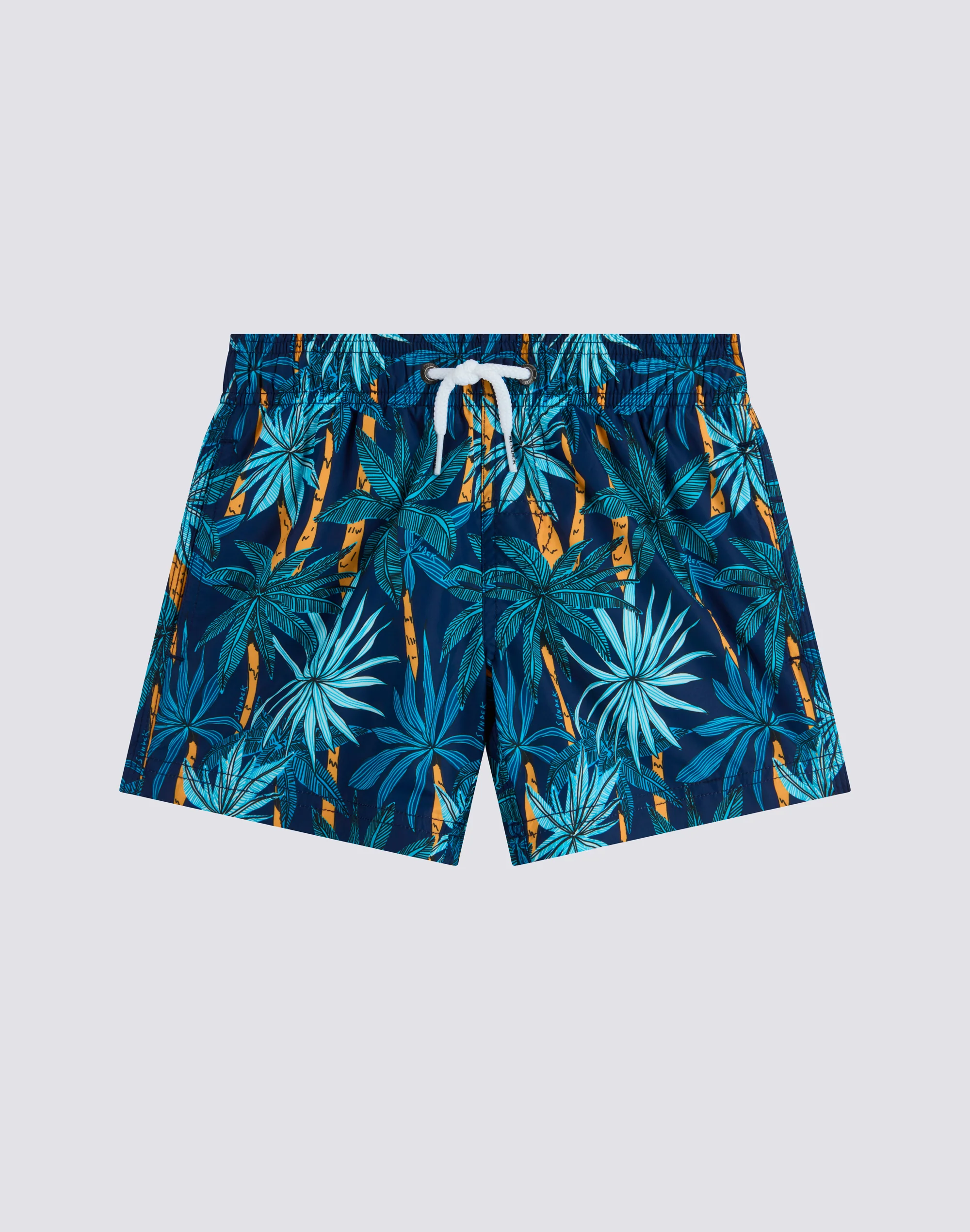 COSTUME DA BAGNO BAMBINO CORTO VITA ELASTICATA STAMPA JUNGLE FEVER IN POLY RICICLATO