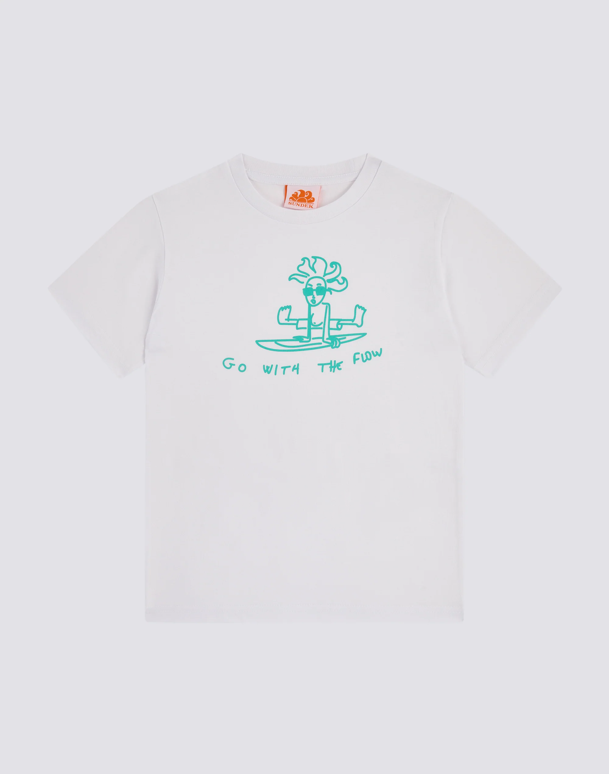 T-SHIRT CON STAMPA GO WITH THE FLOW