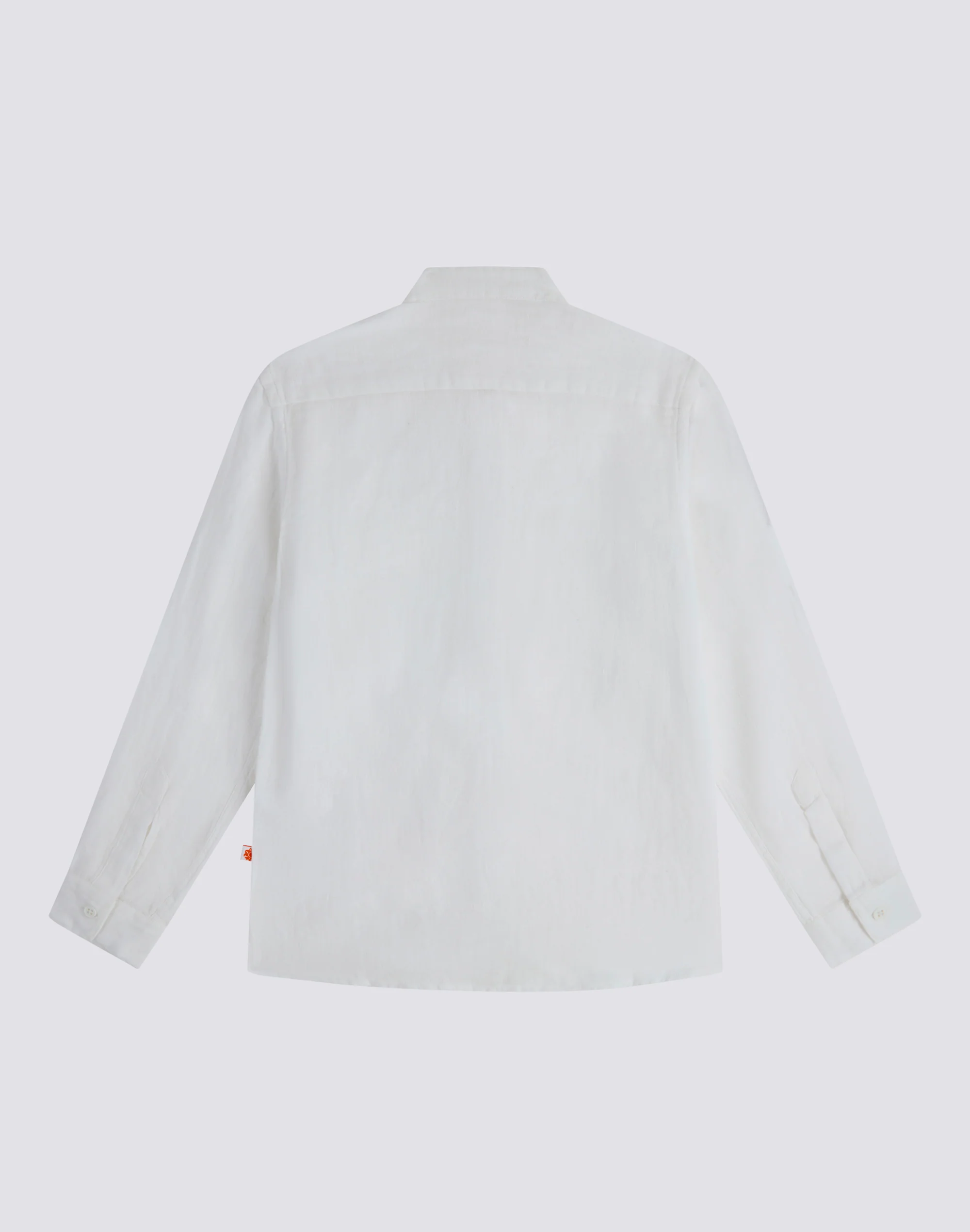 CAMICIA IN LINO DA BAMBINO A MANICA LUNGA CON COLLETTO ALLA COREANA - Image 2