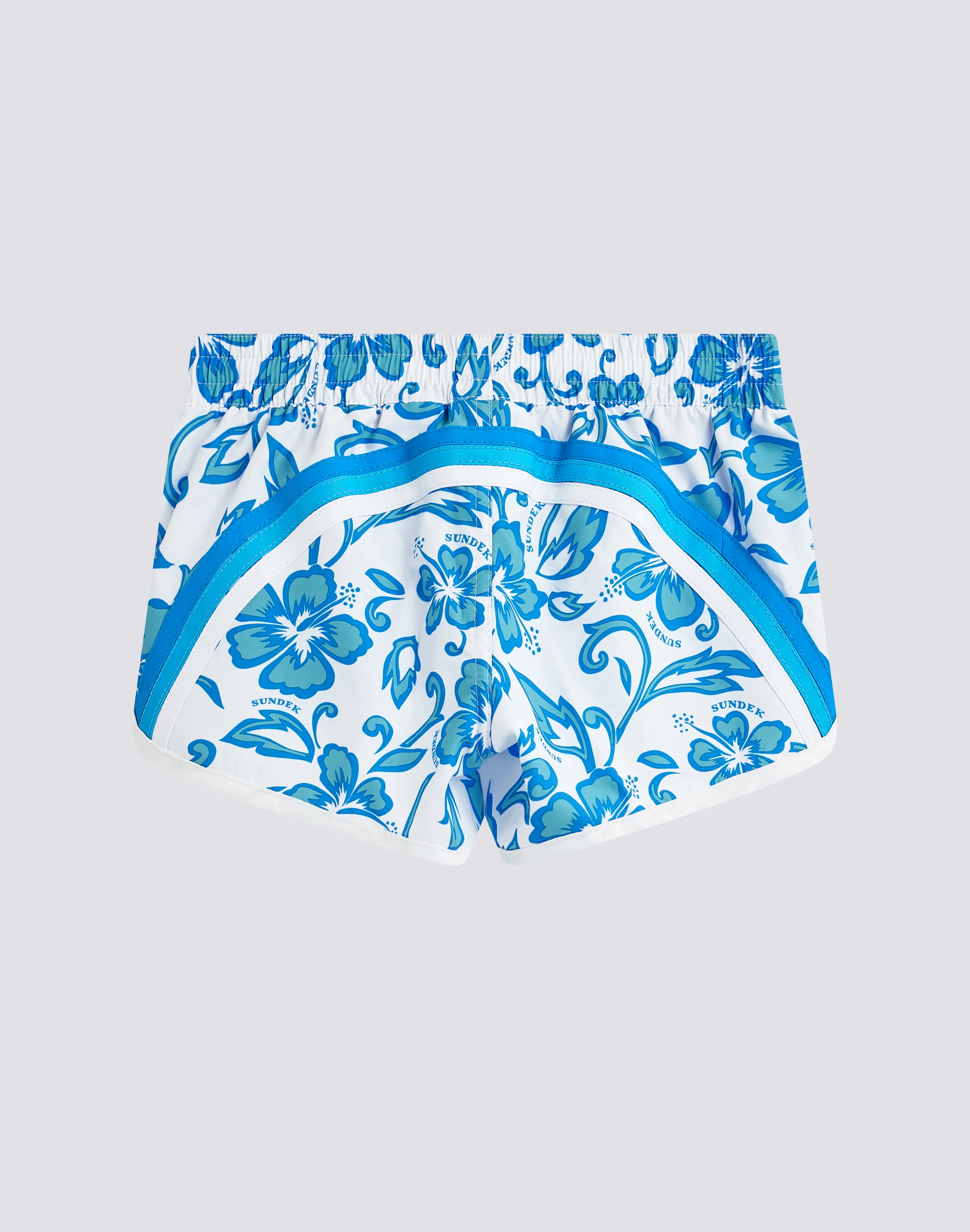 PANTALONCINO MARE CORTO BAMBINA MARGATE CON STAMPA HIBISCUS SK23