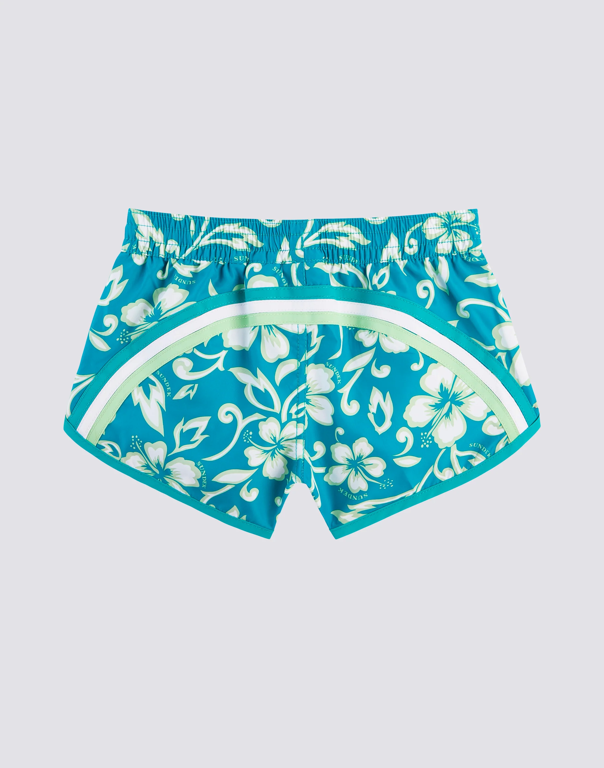 PANTALONCINO MARE CORTO BAMBINA MARGATE CON STAMPA HIBISCUS SK23
