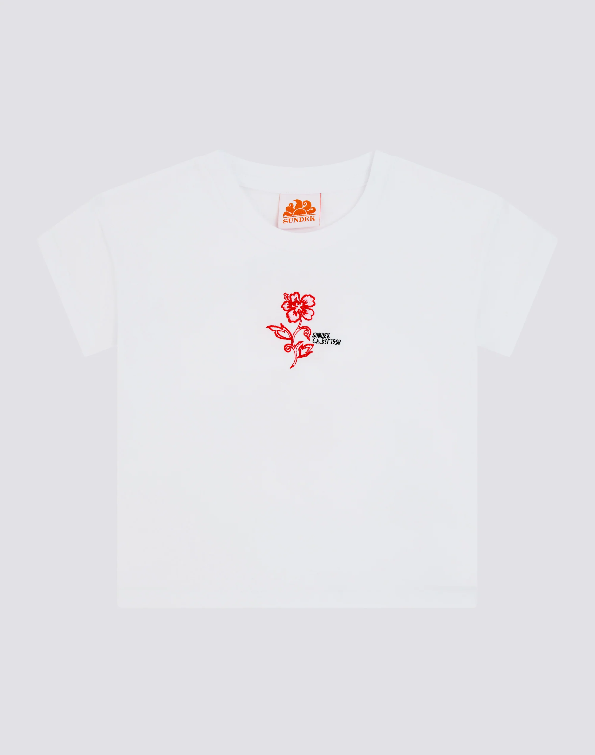 COMFORT T-SHIRT DA BAMBINA CON STAMPA MAXI HIBISCUS PARADISE SUL BACK - Image 2