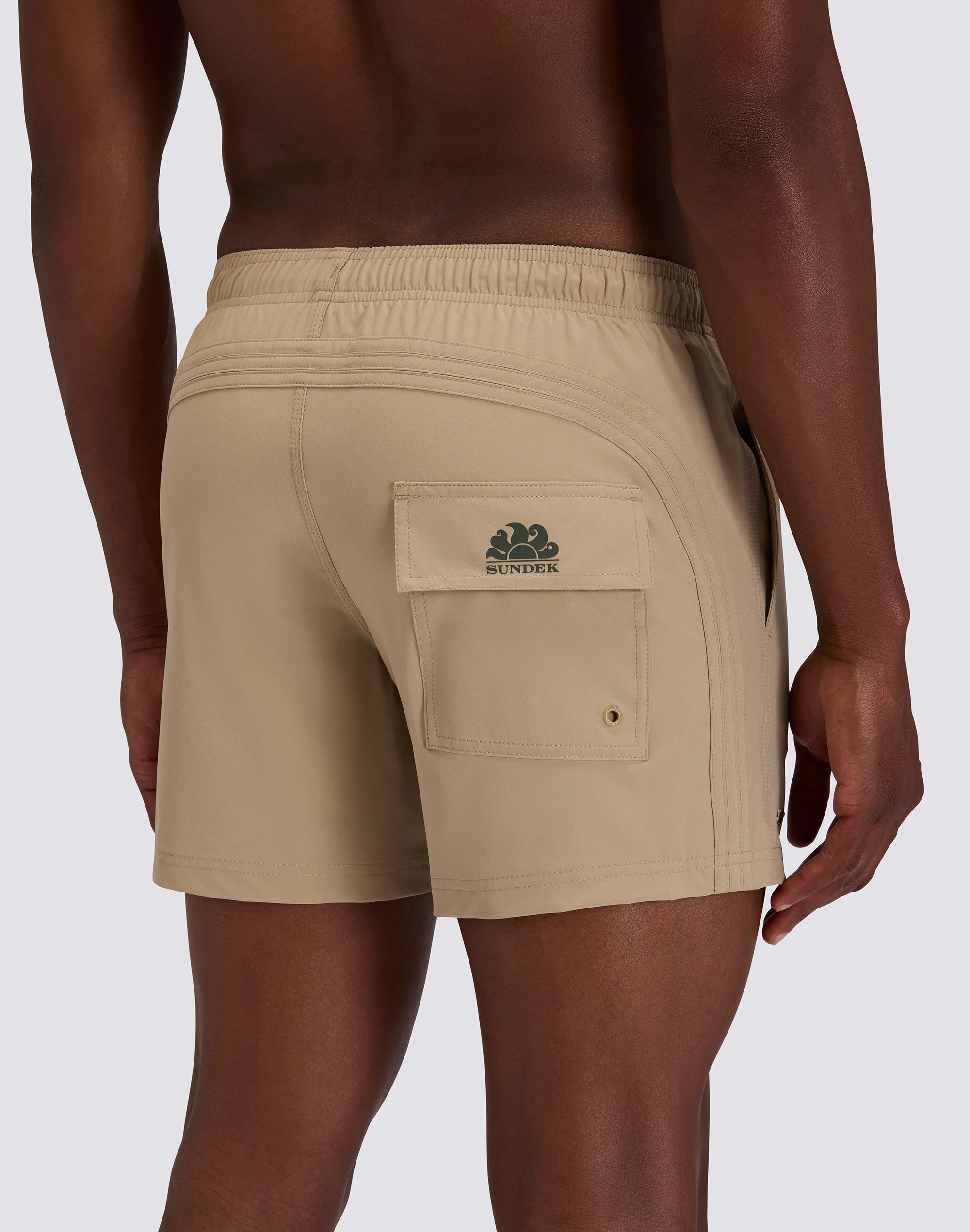 COSTUME DA BAGNO UOMO CORTO VITA ELASTICATA GOLDENWAVE TINTA UNITA 4WAY STRETCH - Image 4