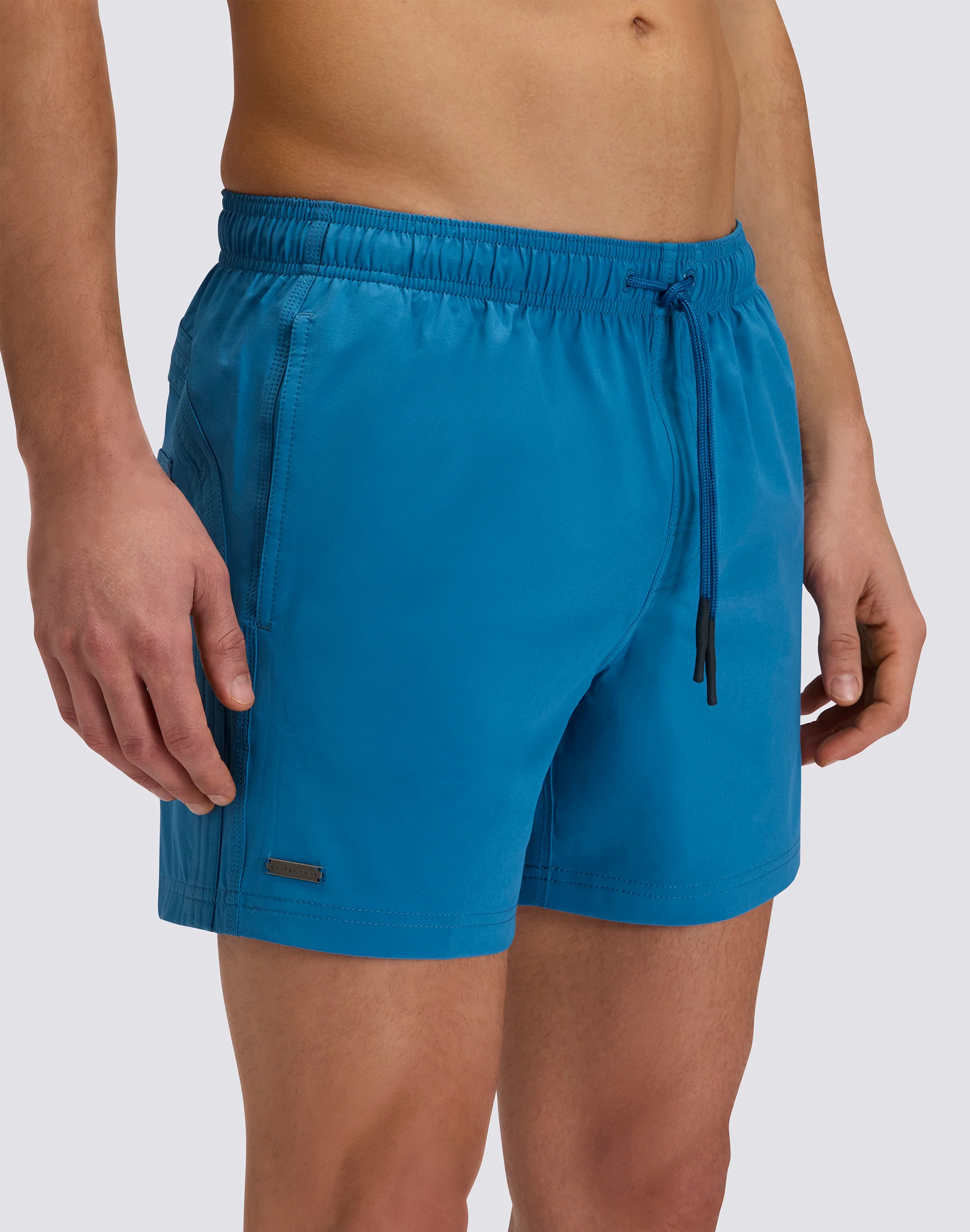 COSTUME DA BAGNO UOMO CORTO VITA ELASTICATA GOLDENWAVE TINTA UNITA 4WAY STRETCH - Image 3