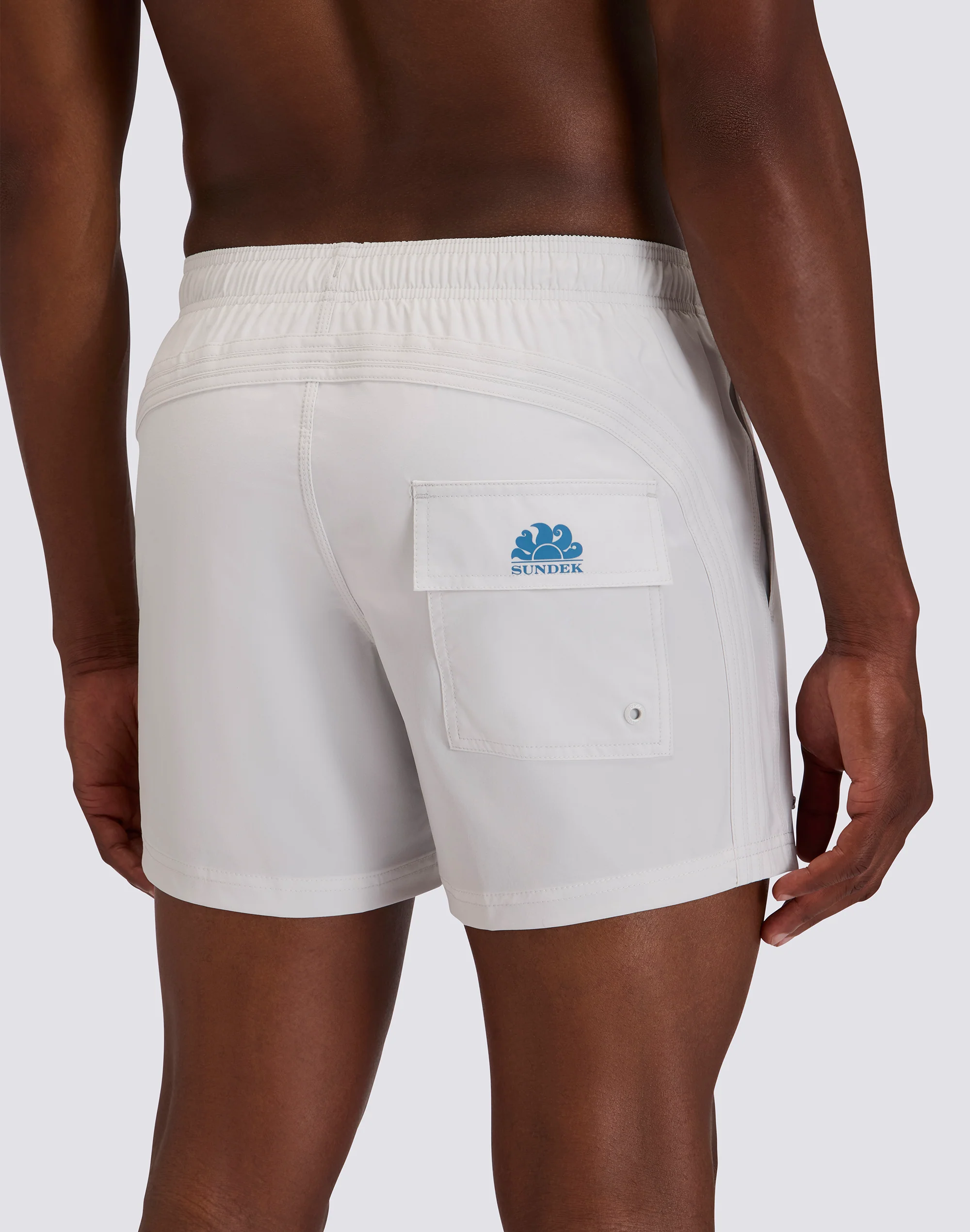 COSTUME DA BAGNO UOMO CORTO VITA ELASTICATA GOLDENWAVE TINTA UNITA 4WAY STRETCH - Image 4