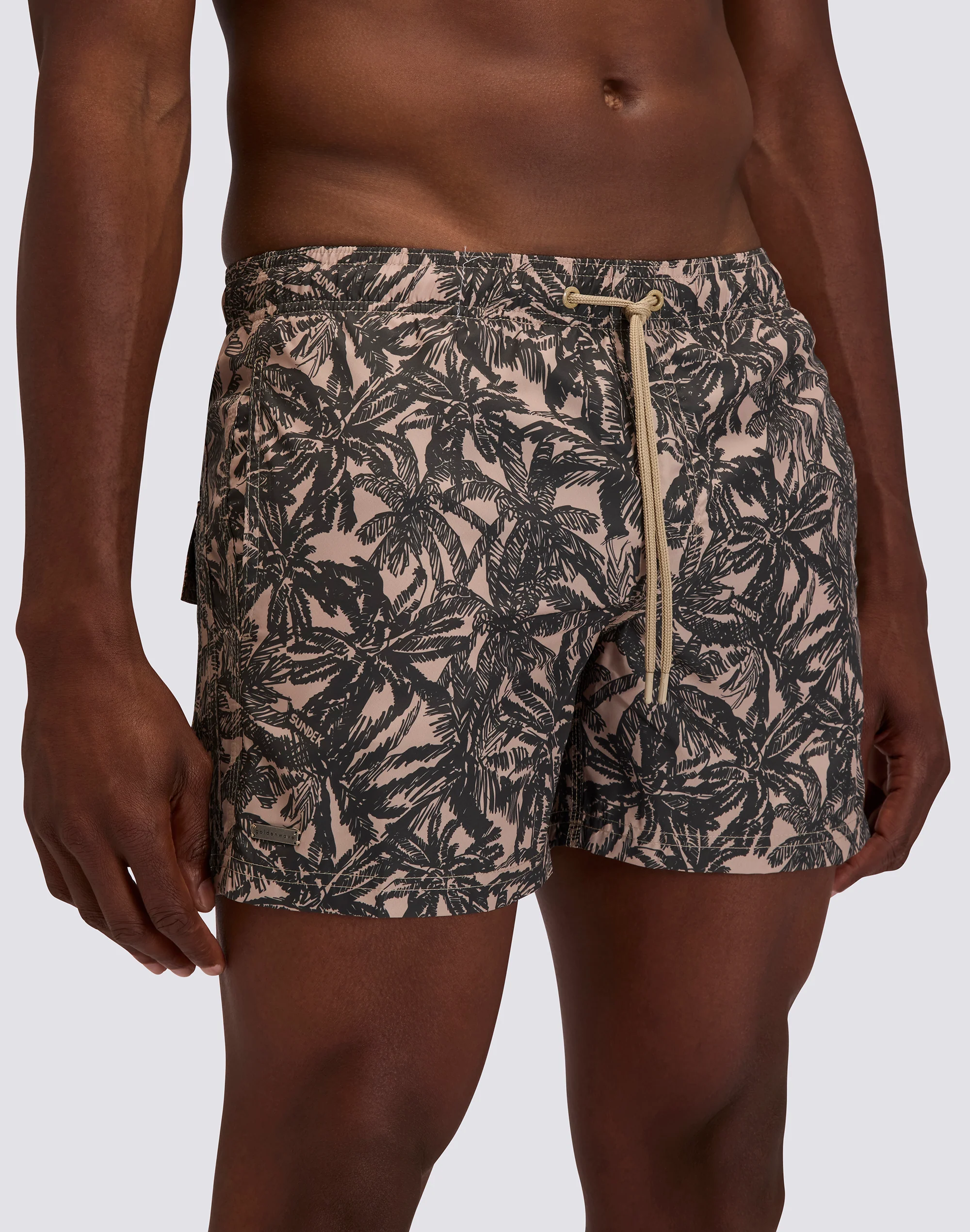 COSTUME DA BAGNO UOMO CORTO GOLDENWAVE STAMPA CAMO PALM - Image 3