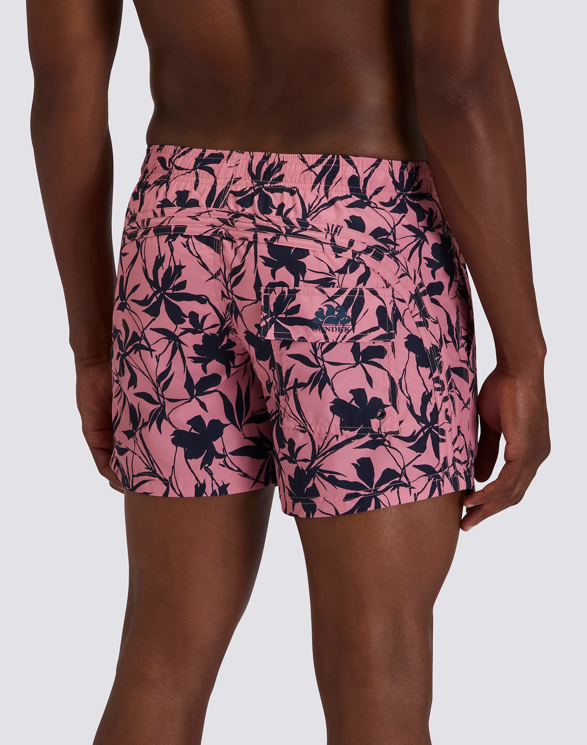 COSTUME DA BAGNO UOMO CORTO GOLDENWAVE STAMPA DARK ROSE