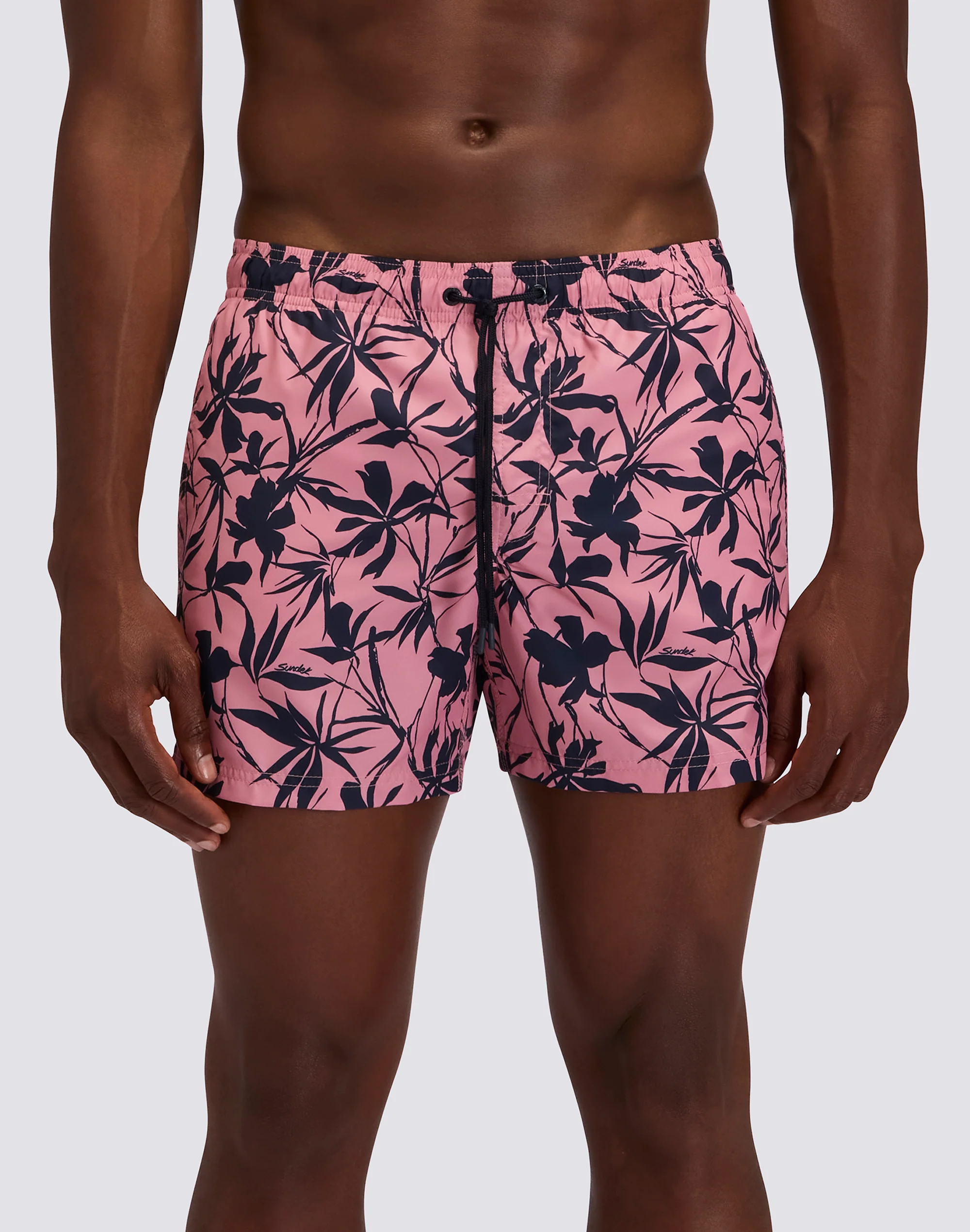 COSTUME DA BAGNO UOMO CORTO GOLDENWAVE STAMPA DARK ROSE - Image 2