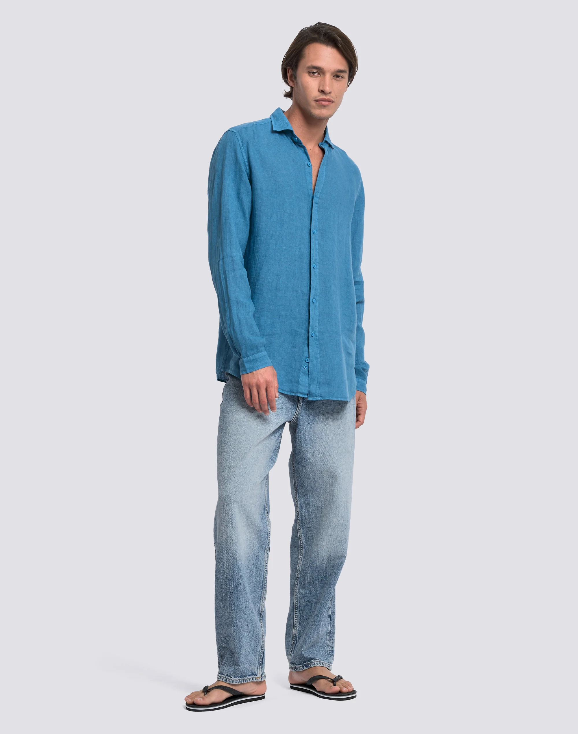 CAMICIA DA UOMO IN LINO TINTO CAPO - Image 3