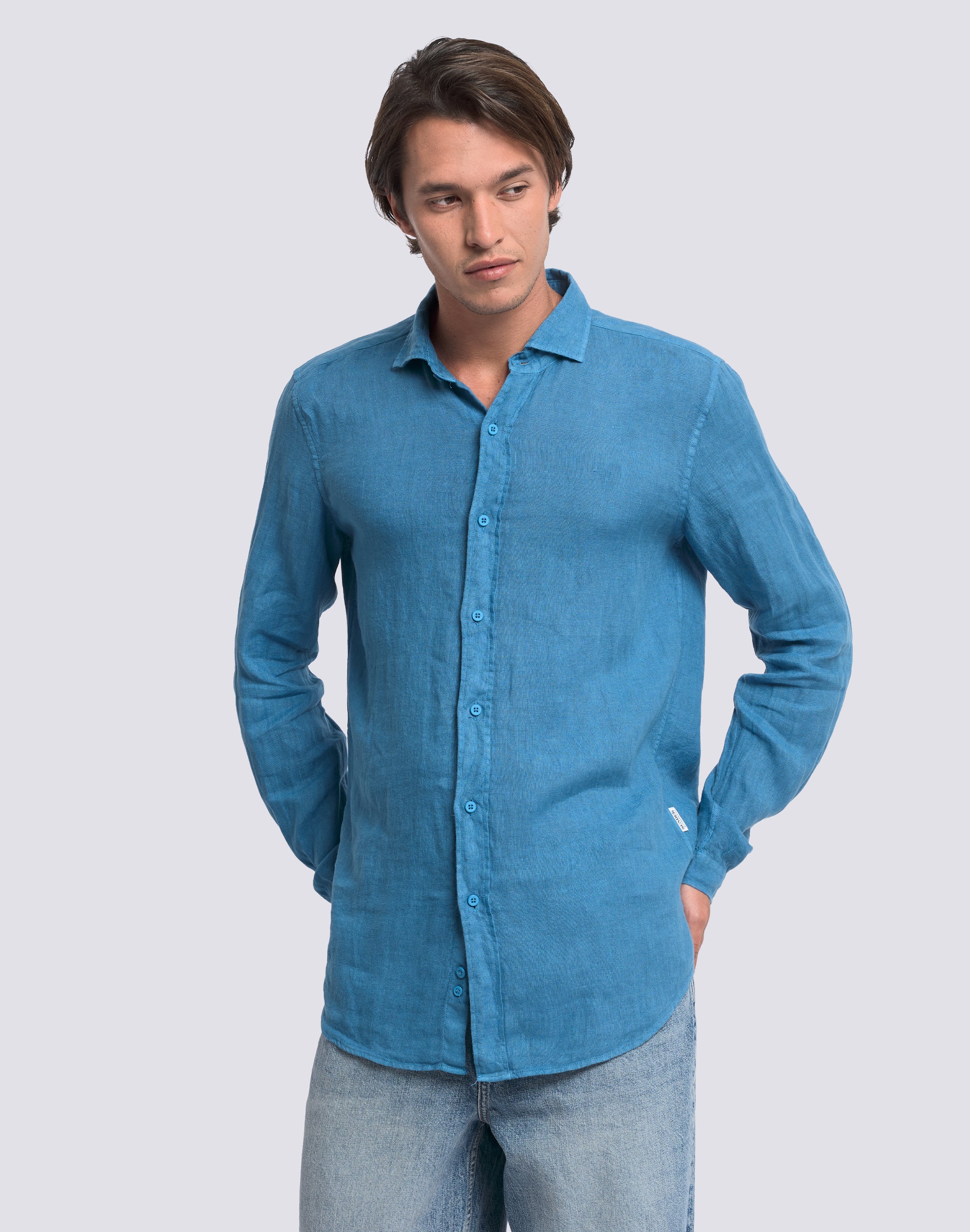CAMICIA DA UOMO IN LINO TINTO CAPO - Image 4