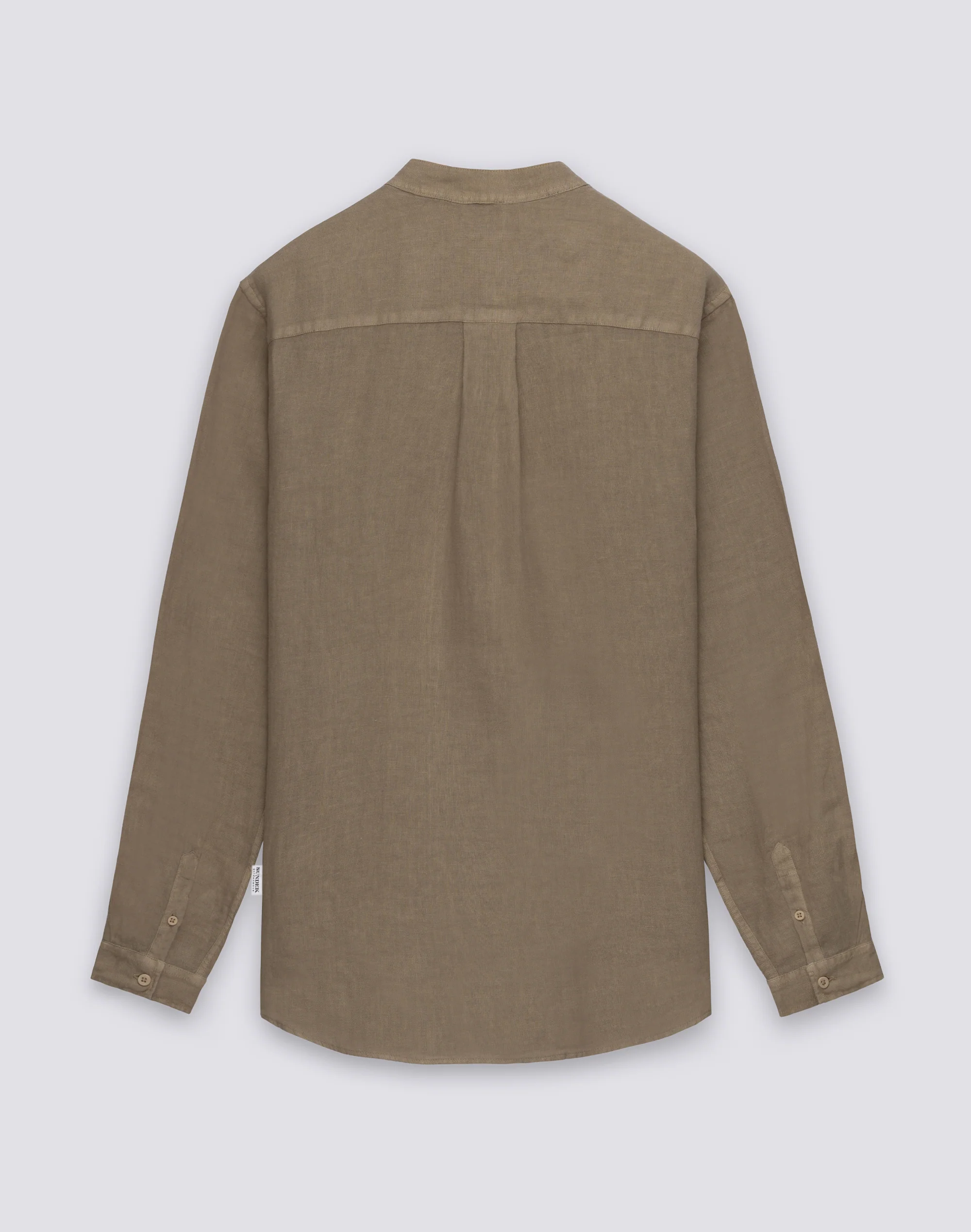 CAMICIA DA UOMO ALLA COREANA IN LINO TINTO CAPO - Image 2