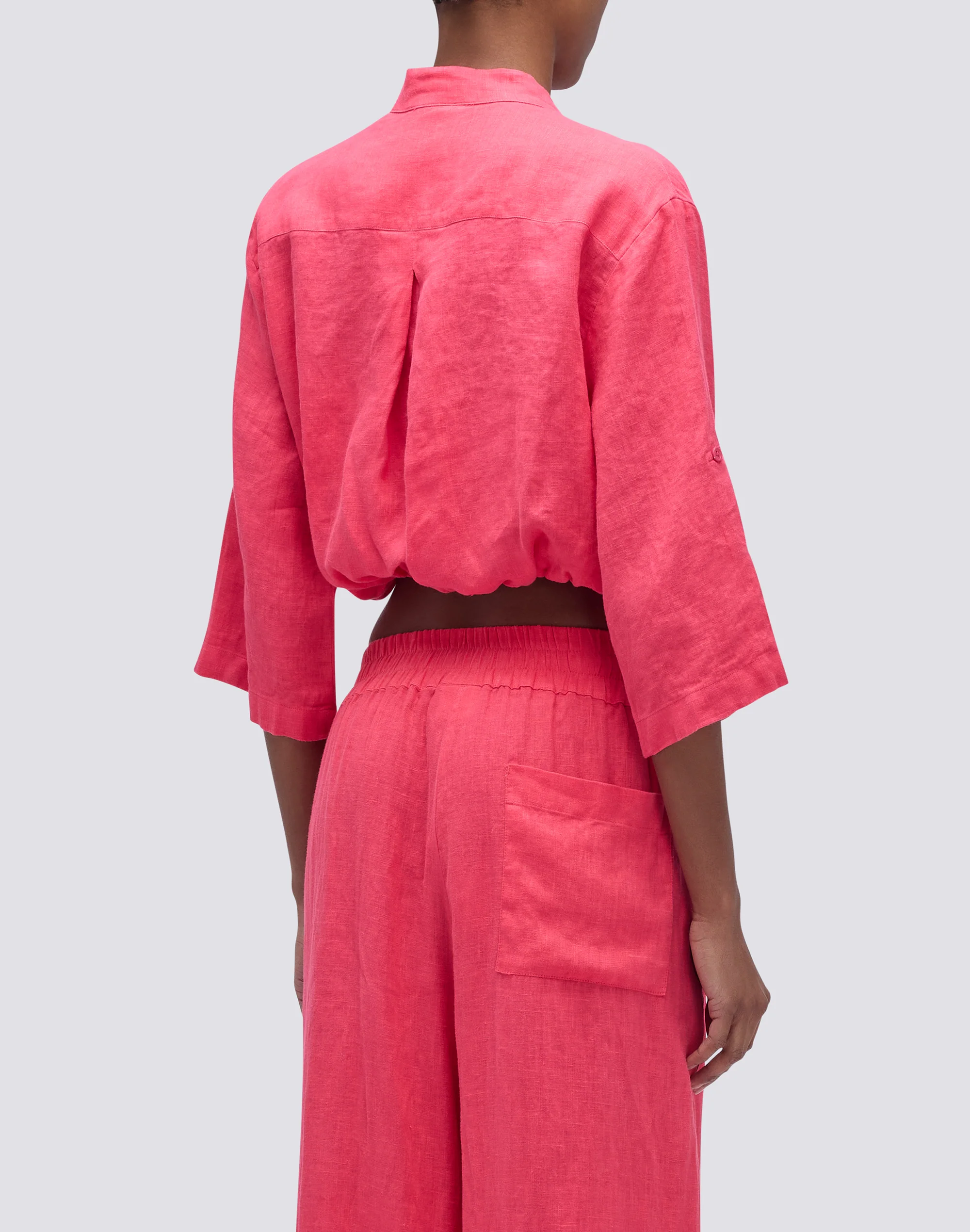 BLUSA IN LINO CROPPED - Image 3