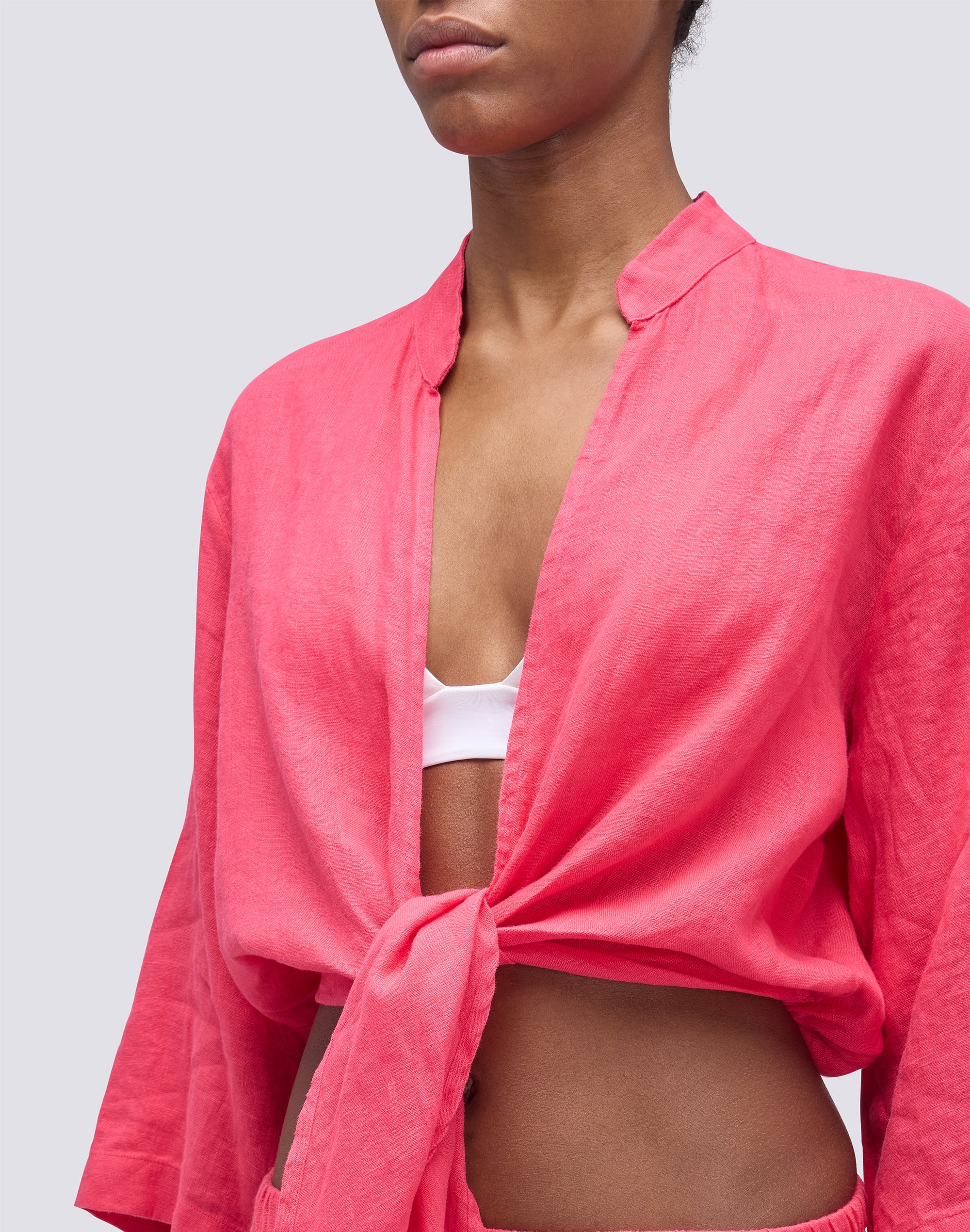 BLUSA IN LINO CROPPED - Image 4