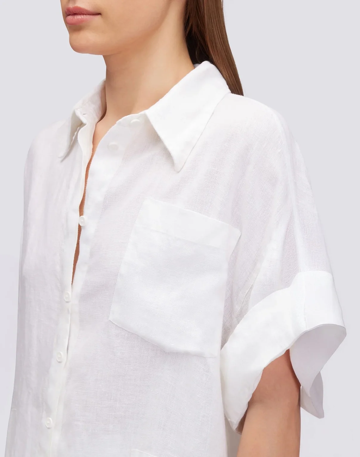 CAMICIA IN LINO IN TINTO CAPO - Image 3