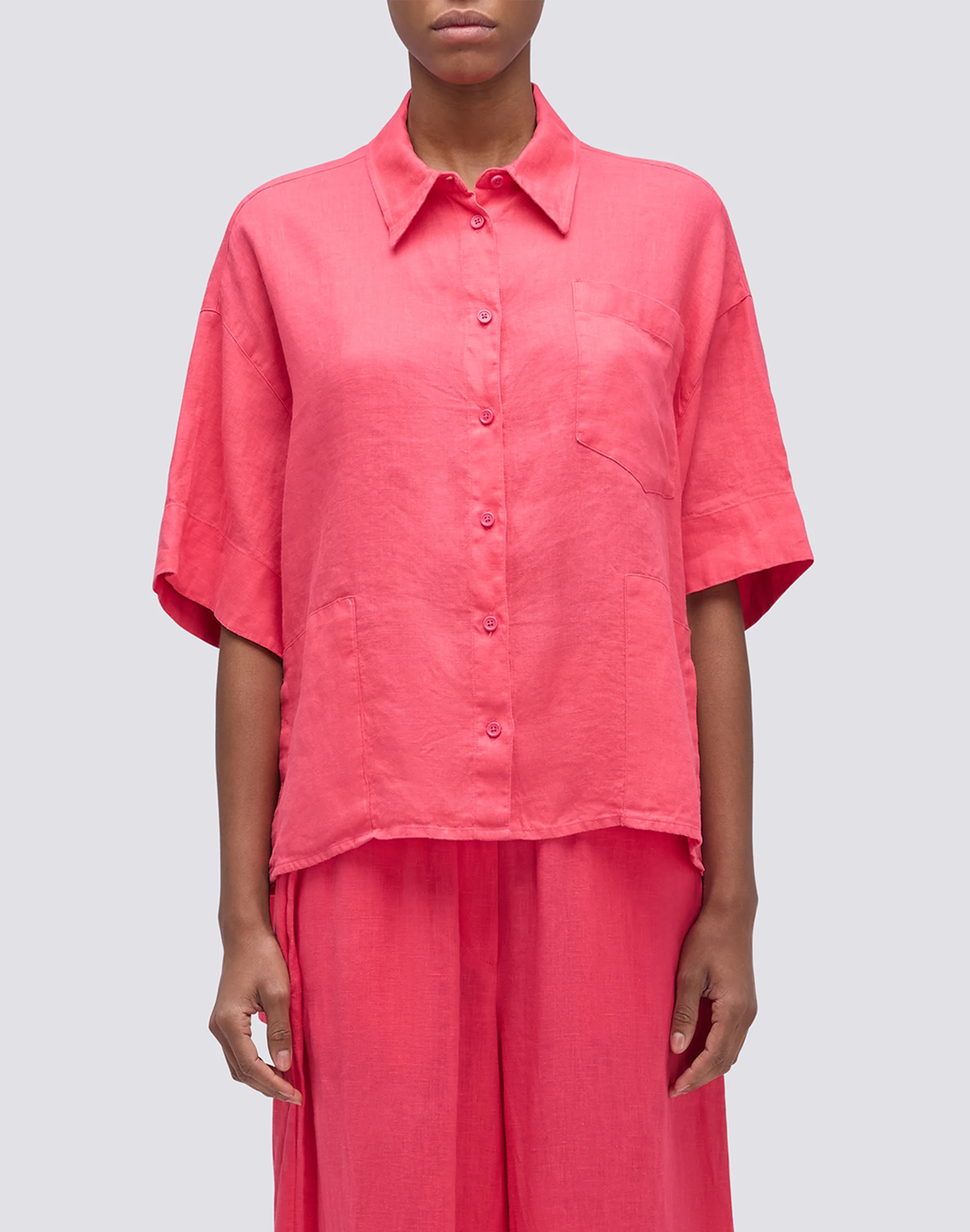 CAMICIA IN LINO IN TINTO CAPO - Image 2