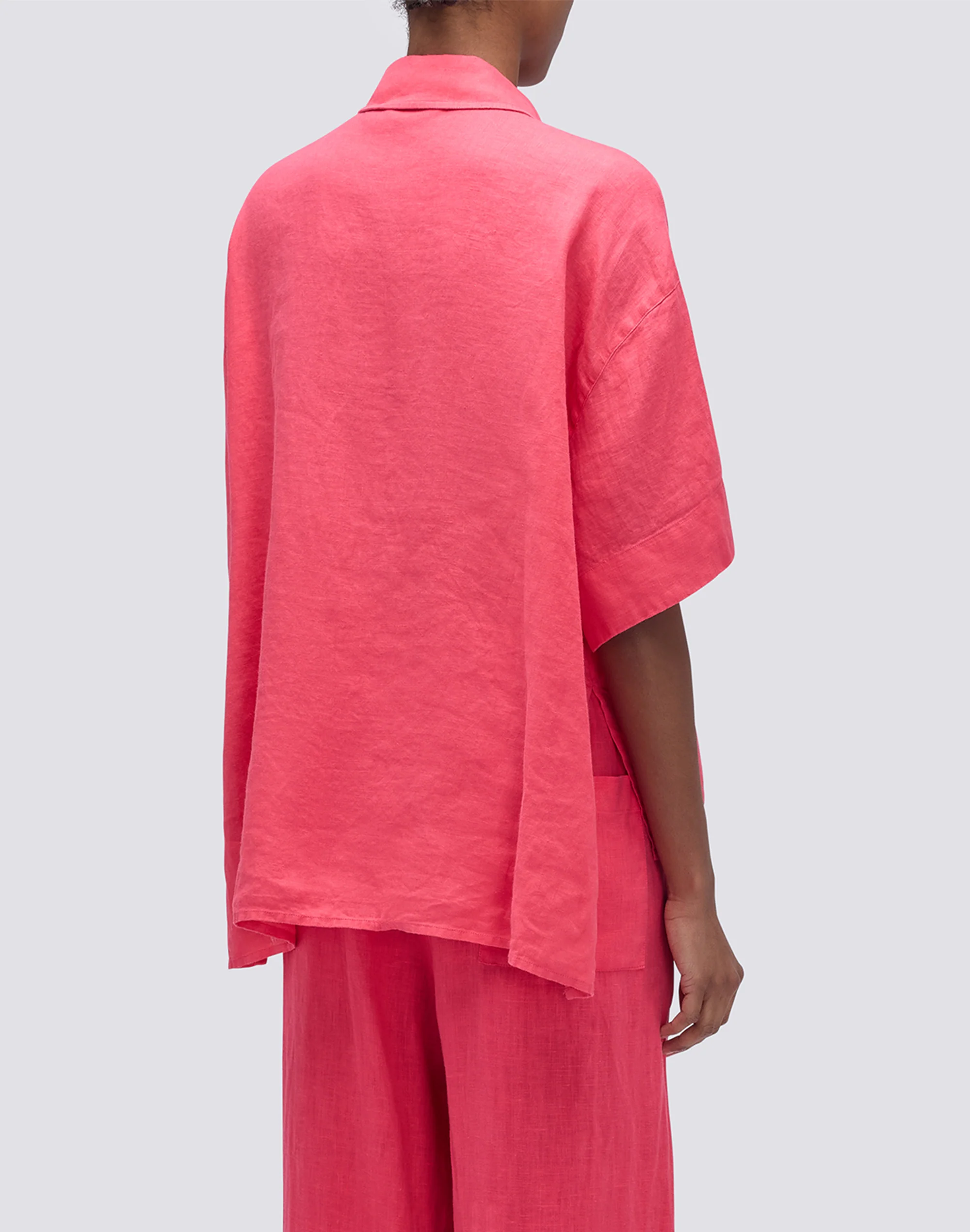 CAMICIA IN LINO IN TINTO CAPO - Image 3