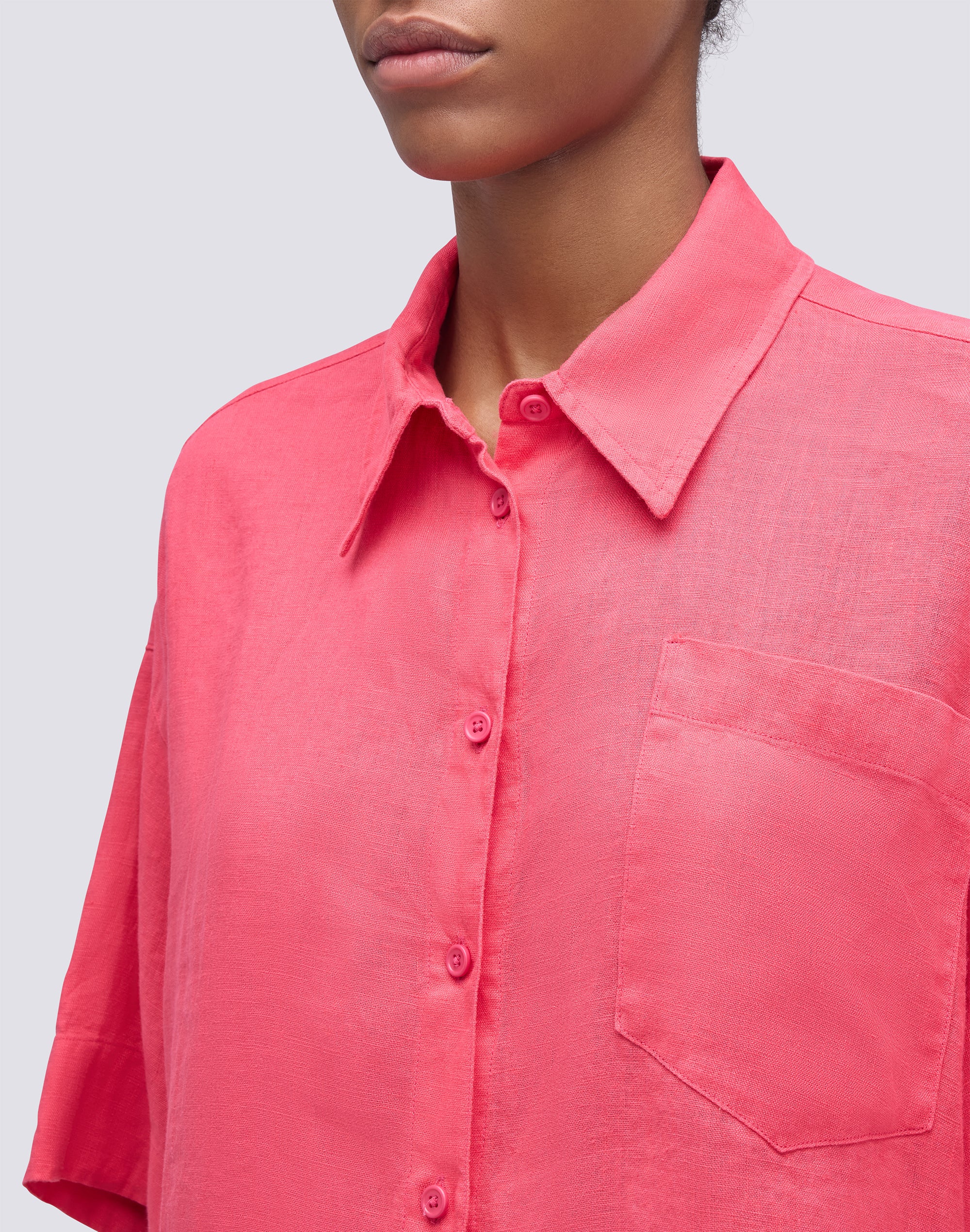 CAMICIA IN LINO IN TINTO CAPO - Image 4