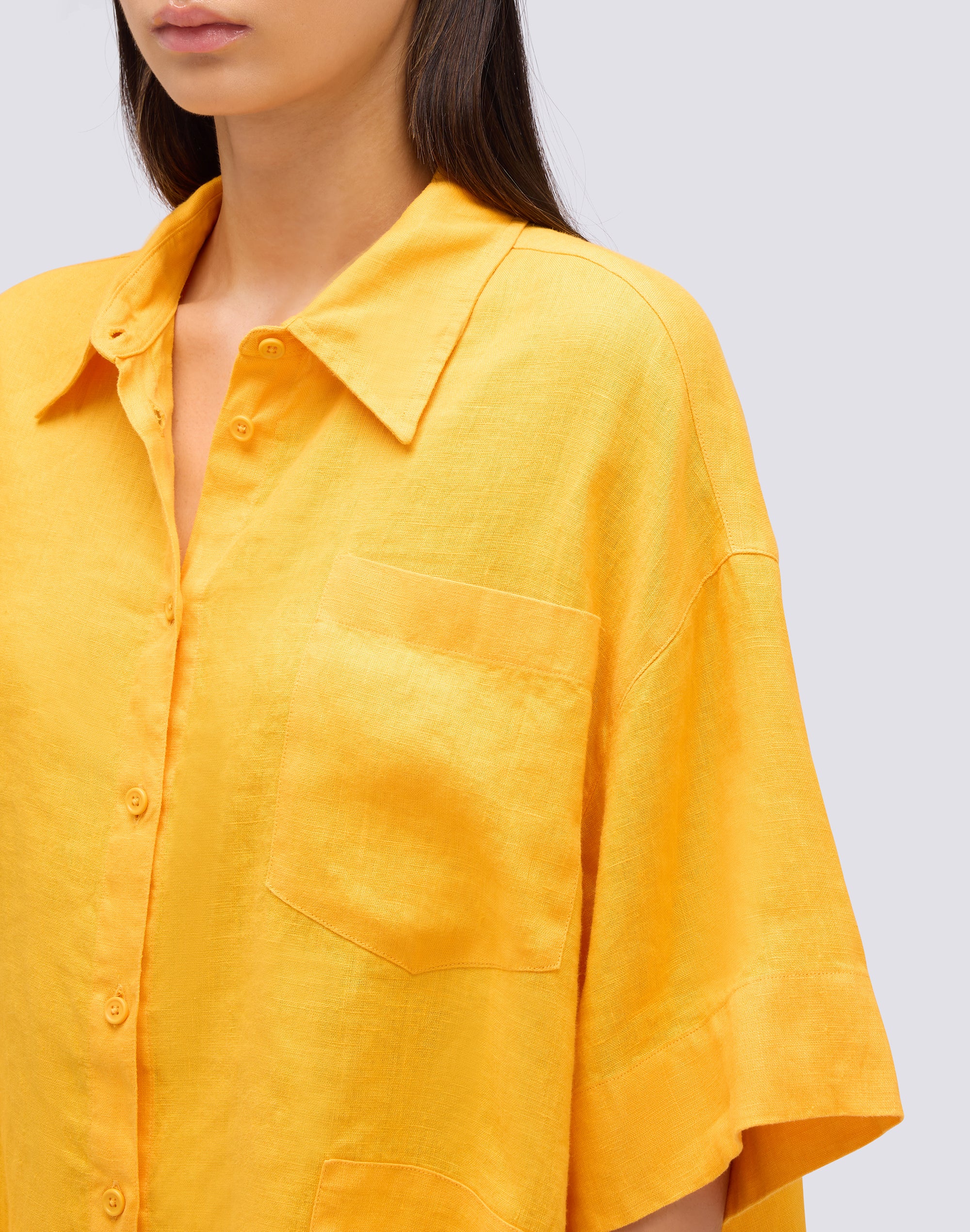 CAMICIA IN LINO IN TINTO CAPO - Image 4