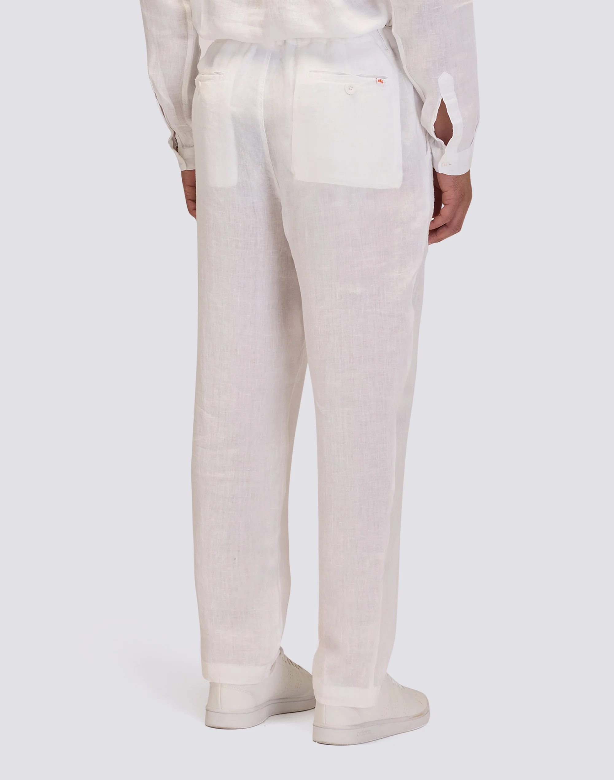 PANTALONI SEMI ELASTICIZZATI IN LINO - Image 2
