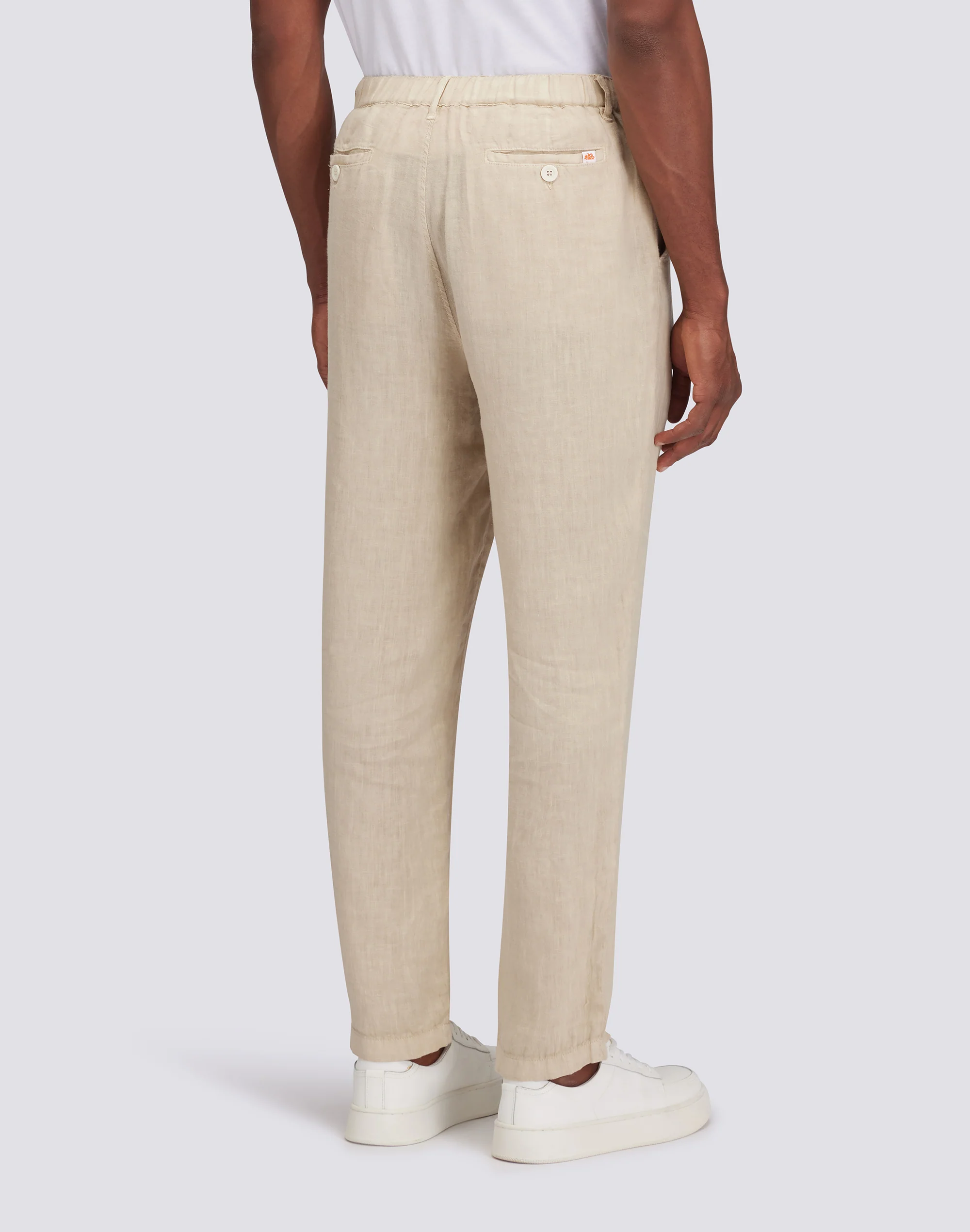 PANTALONI SEMI ELASTICIZZATI IN LINO - Image 2