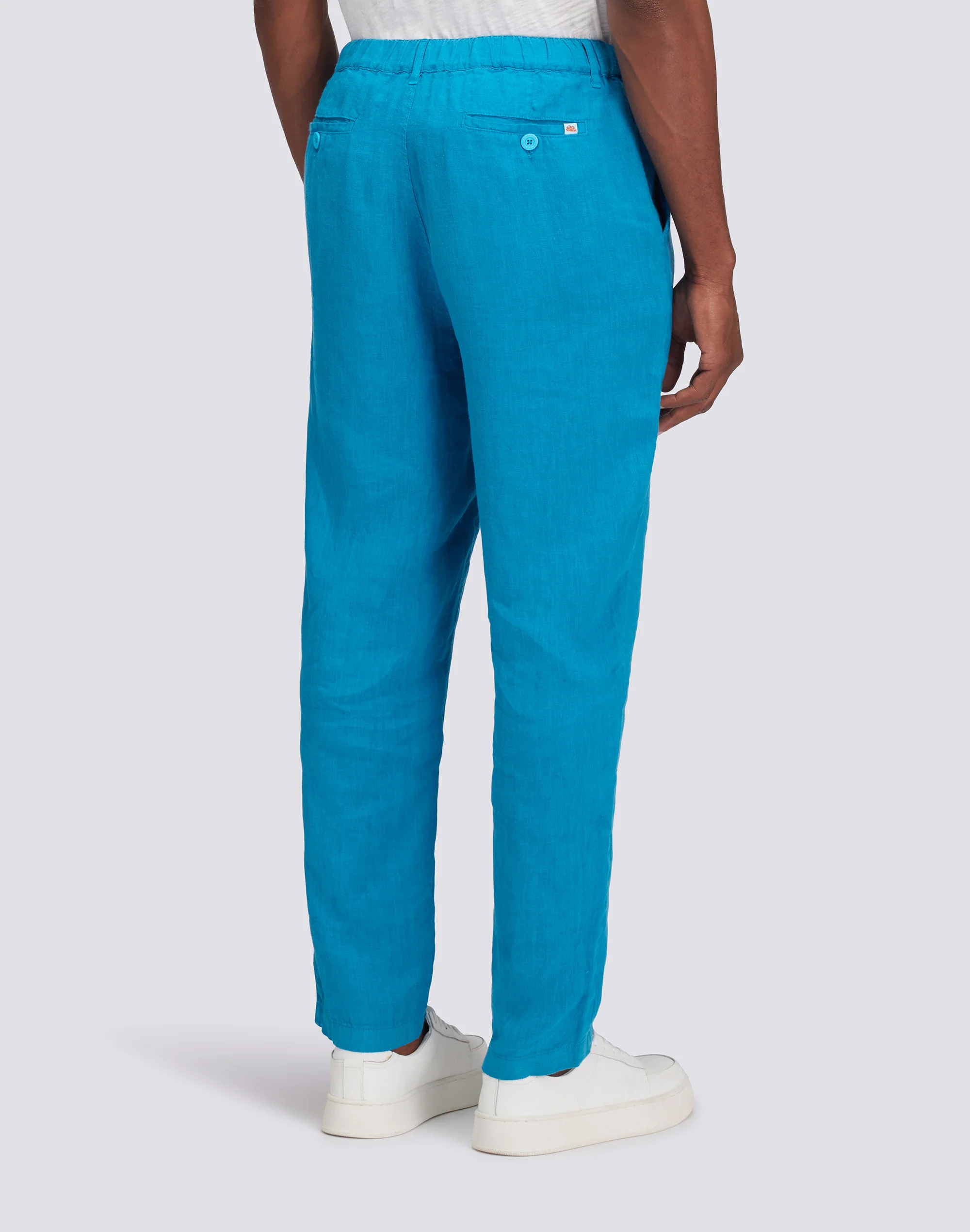 PANTALONI SEMI ELASTICIZZATI IN LINO - Image 2