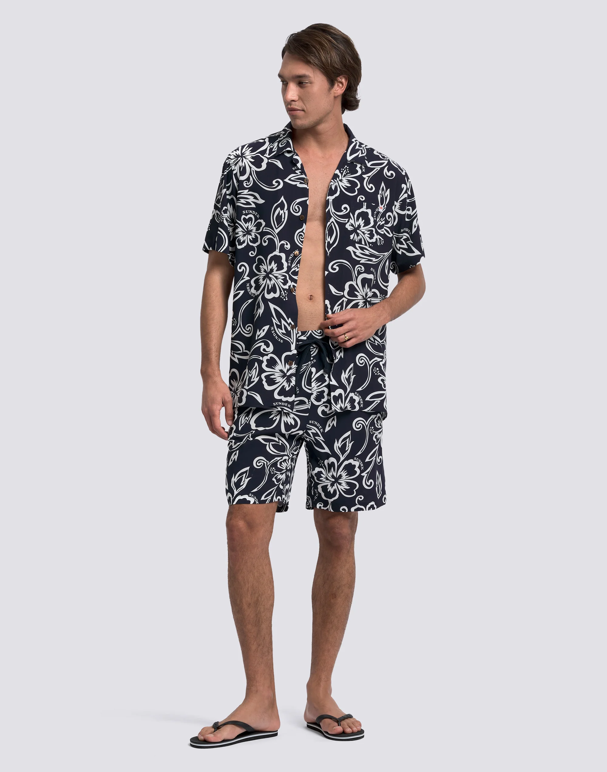WALKSHORT UOMO STAMPATO IN VISCOSA POPELINE - Image 3