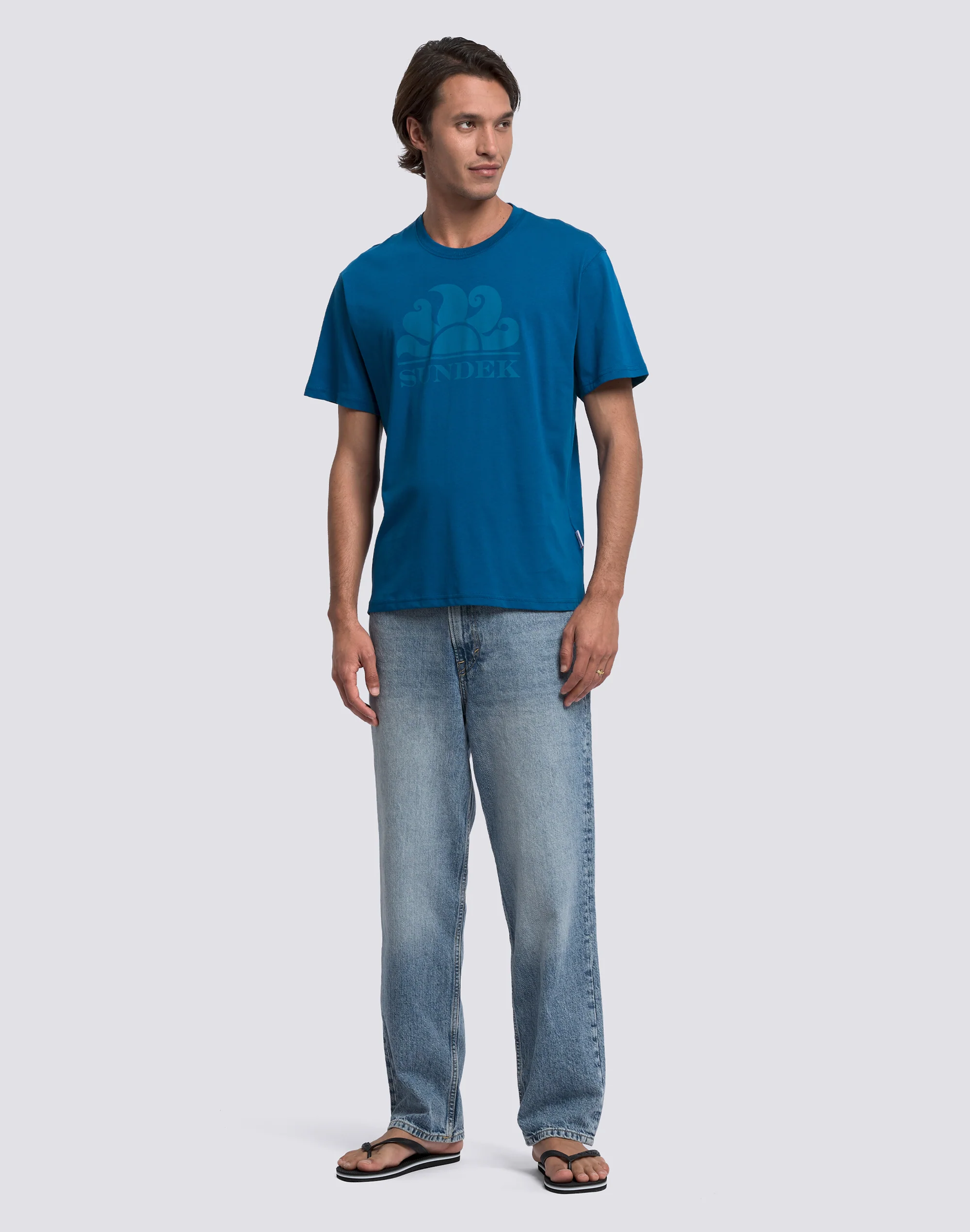 T-SHIRT UOMO A GIROCOLLO CON STAMPA LOGO - Image 3