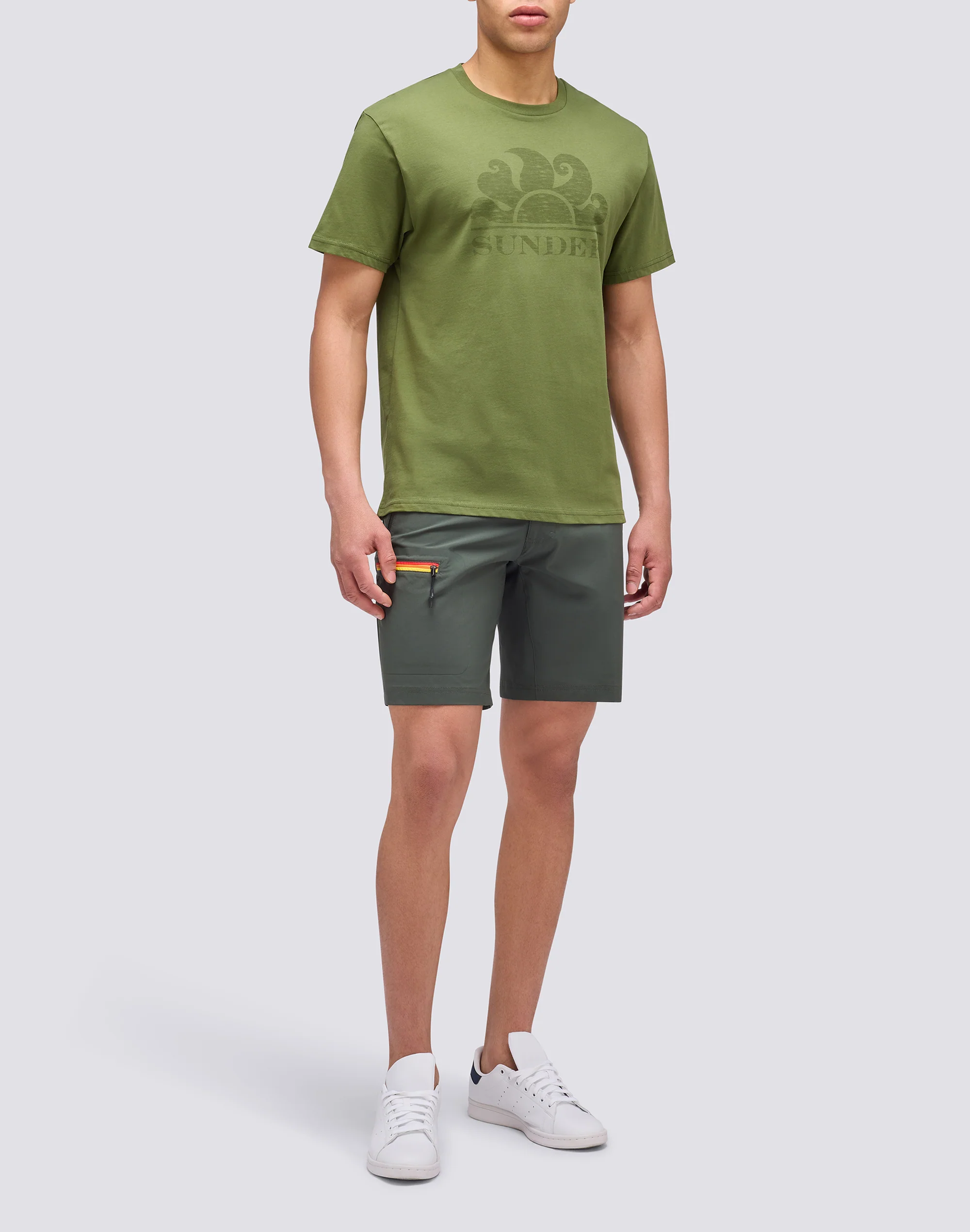 T-SHIRT MANICHE CORTE CON LOGO - Image 3