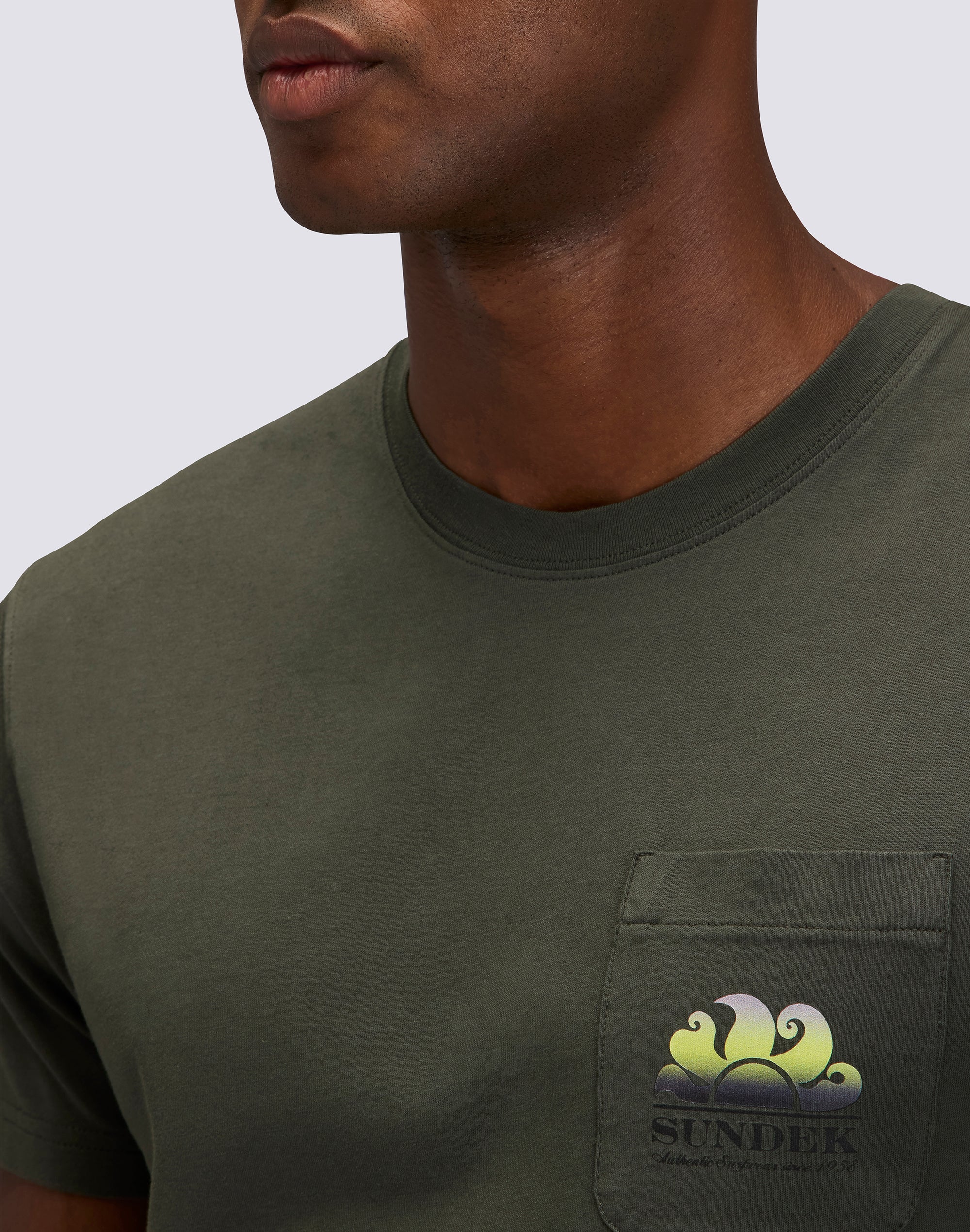 T-SHIRT UOMO NEW HERBERT A GIROCOLLO CON MAXI-LOGO - Image 4