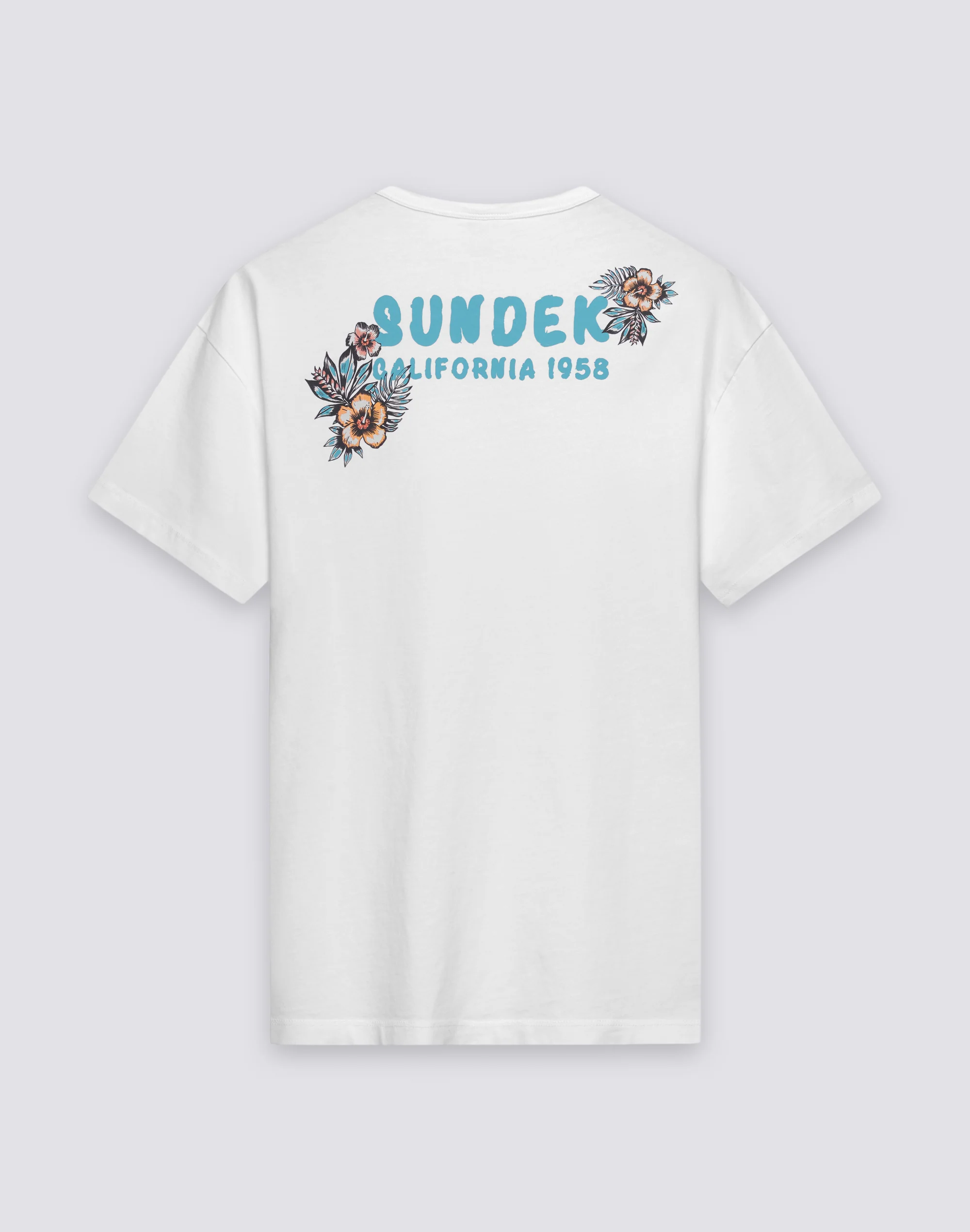 T-SHIRT DA UOMO A GIROCOLLO CON STAMPA E RICAMO SUNDEK CALIFORNIA 1958