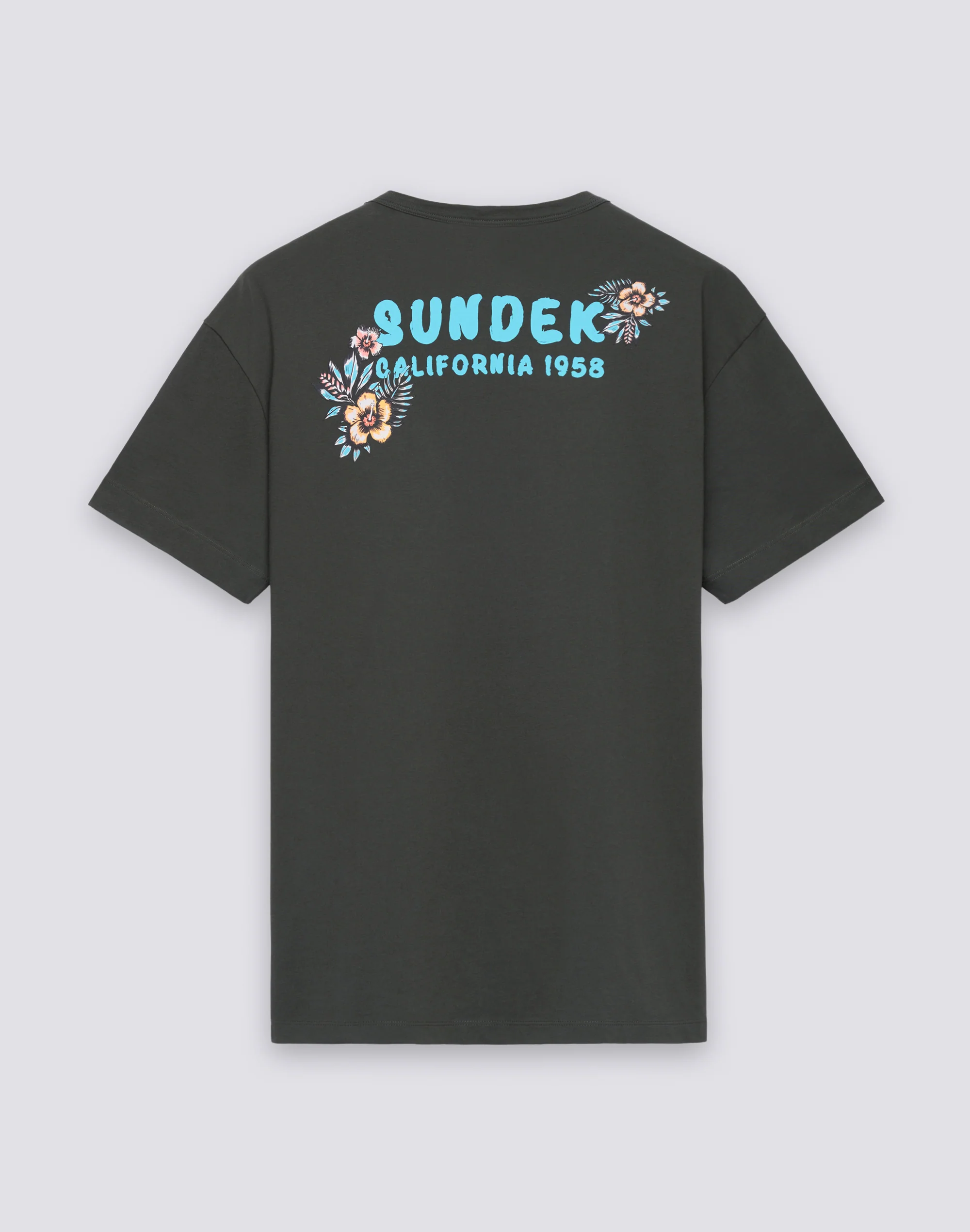 T-SHIRT DA UOMO A GIROCOLLO CON STAMPA E RICAMO SUNDEK CALIFORNIA 1958