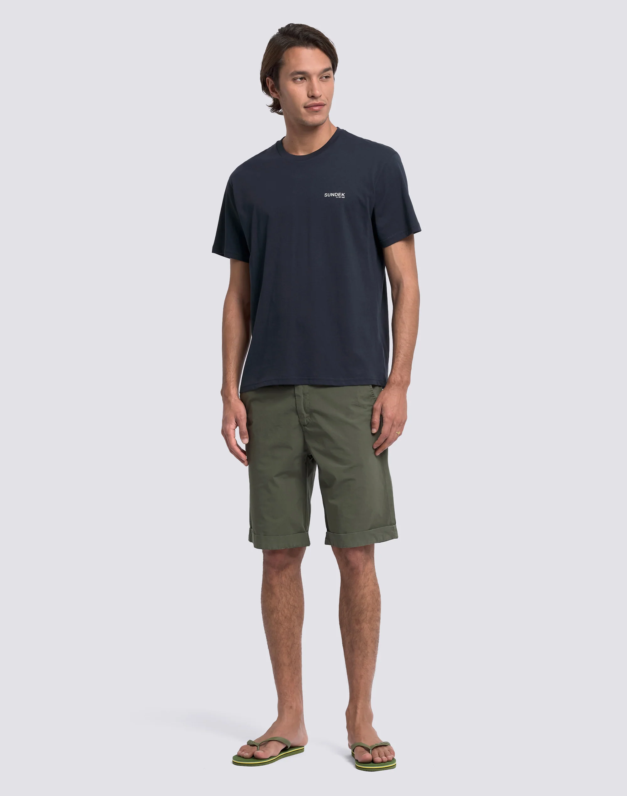 WALKSHORT UOMO TINTO CAPO IN POPELINE STRETCH - Image 3
