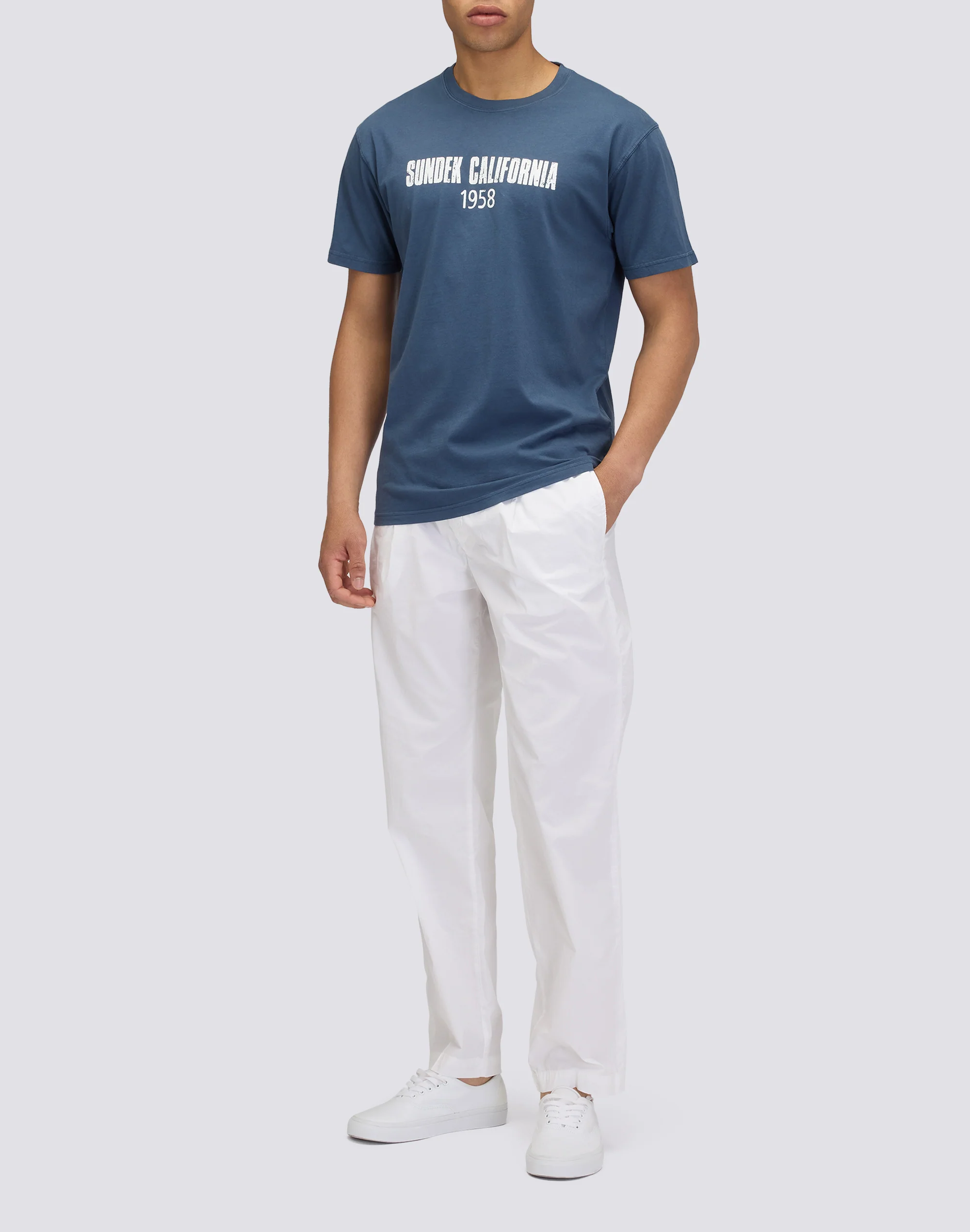 T-SHIRT UOMO A GIROCOLLO SCRITTA SUNDEK CALIFORNIA 1958 - Image 3