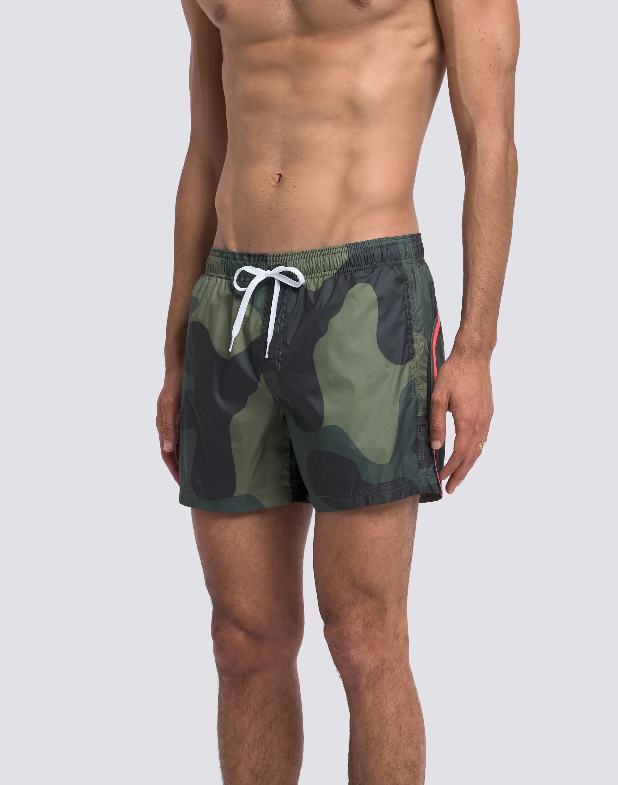 COSTUME DA BAGNO UOMO CORTO VITA ELASTICATA STAMPA CAMOU TESSUTO RIP-STOP - Image 4