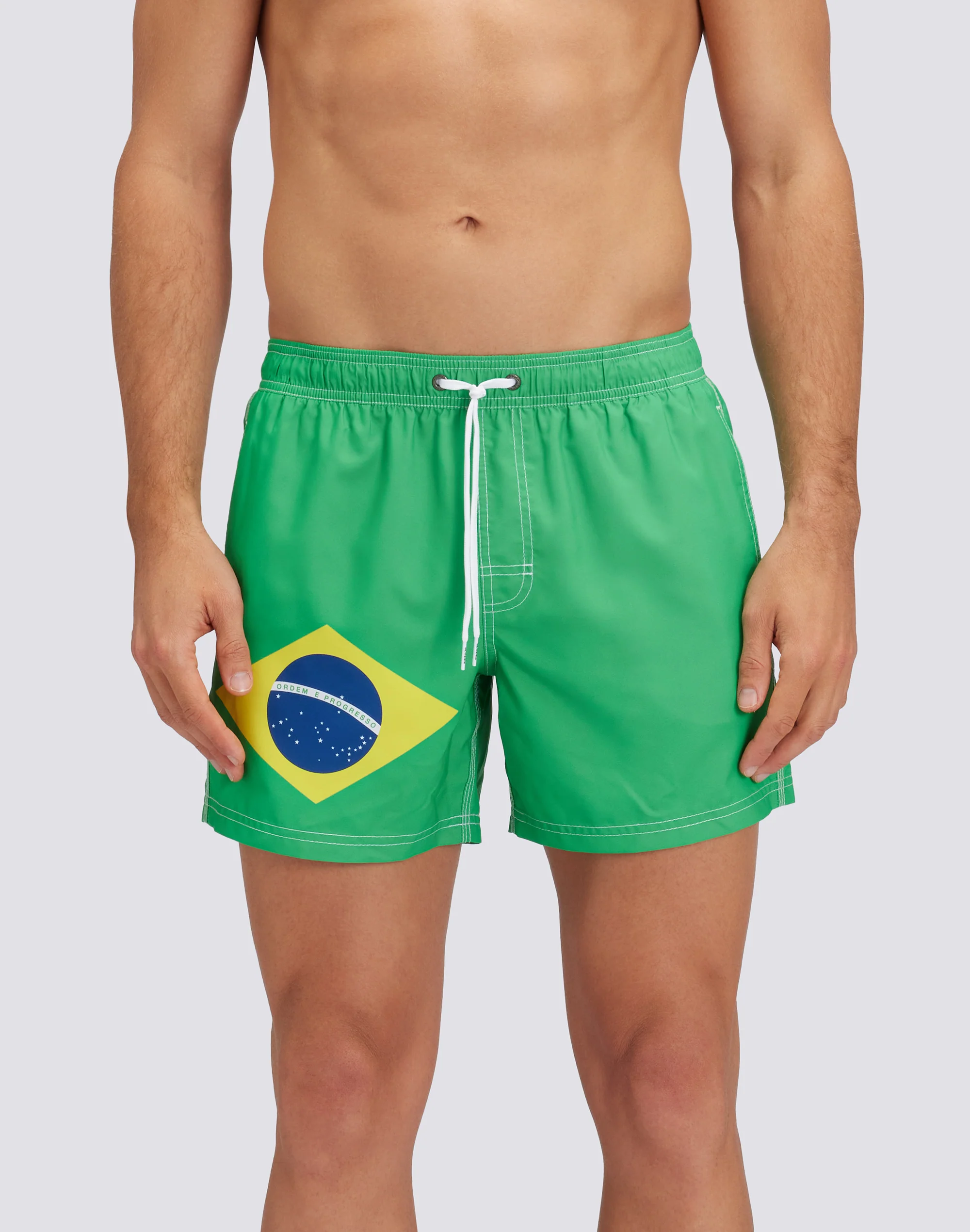 COSTUME DA BAGNO CORTO VITA ELASTICATAPOLIESTERE RICICLATO REPREVE® BANDIERA BRASILE