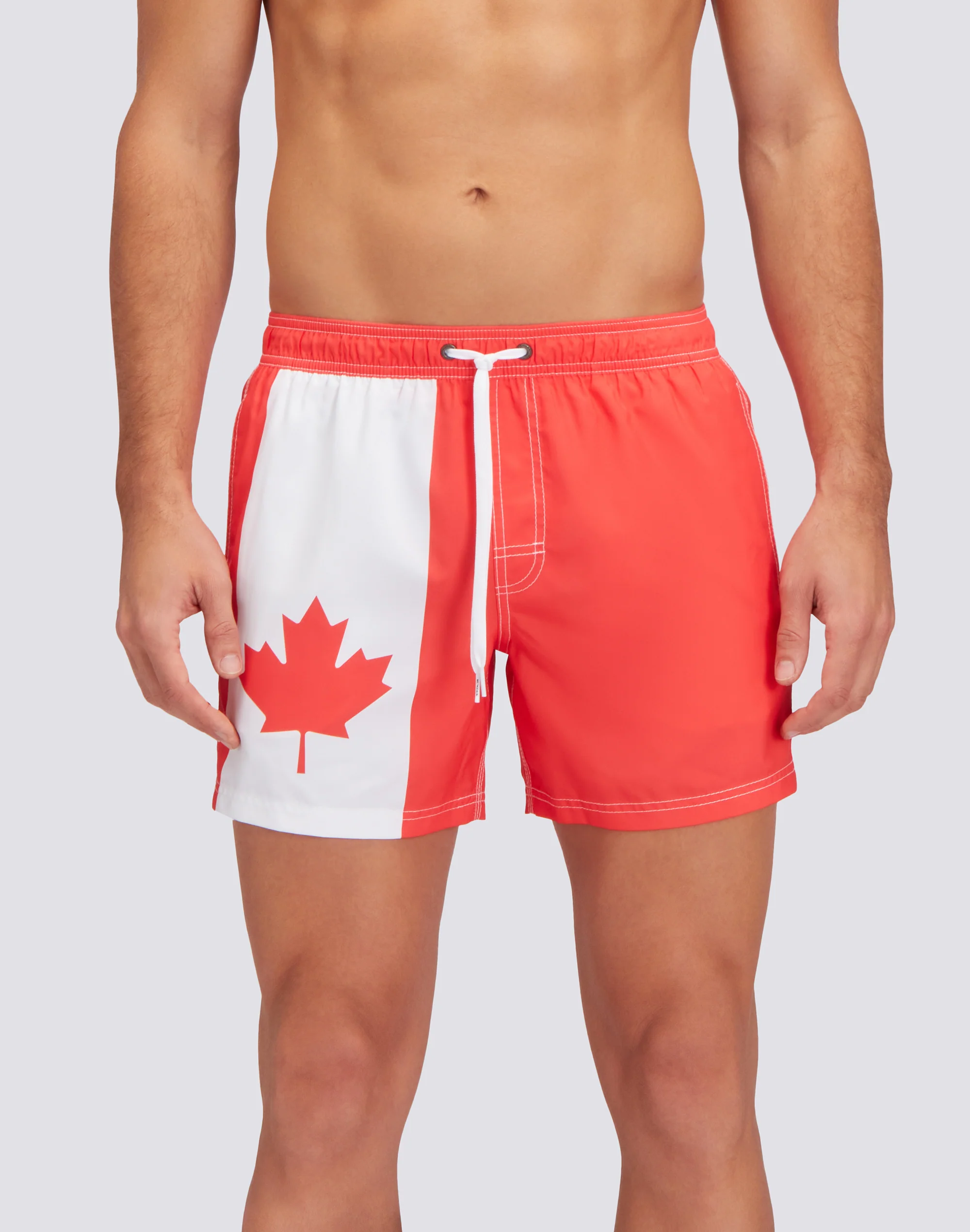 COSTUME DA BAGNO CORTO VITA ELASTICATA POLIESTERE RICICLATO REPREVE® BANDIERA CANADA - Image 2