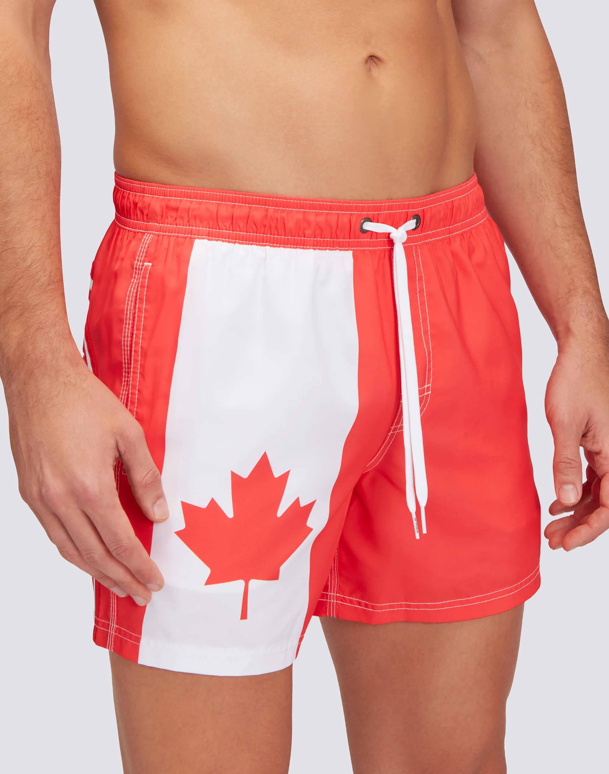 COSTUME DA BAGNO CORTO VITA ELASTICATA POLIESTERE RICICLATO REPREVE® BANDIERA CANADA - Image 3